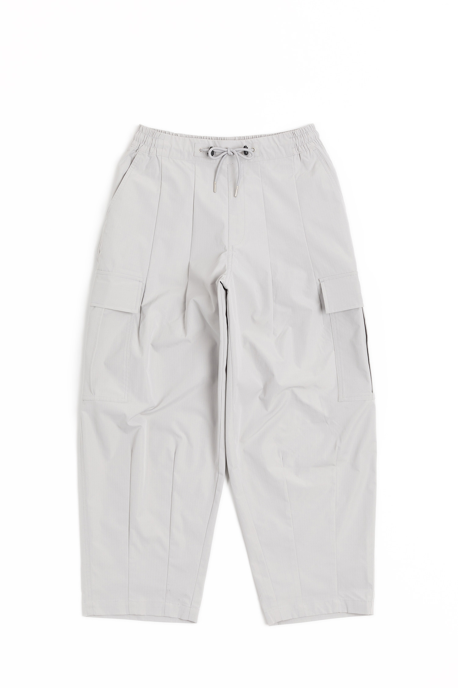 Life8 口袋打褶 寬繭形長褲