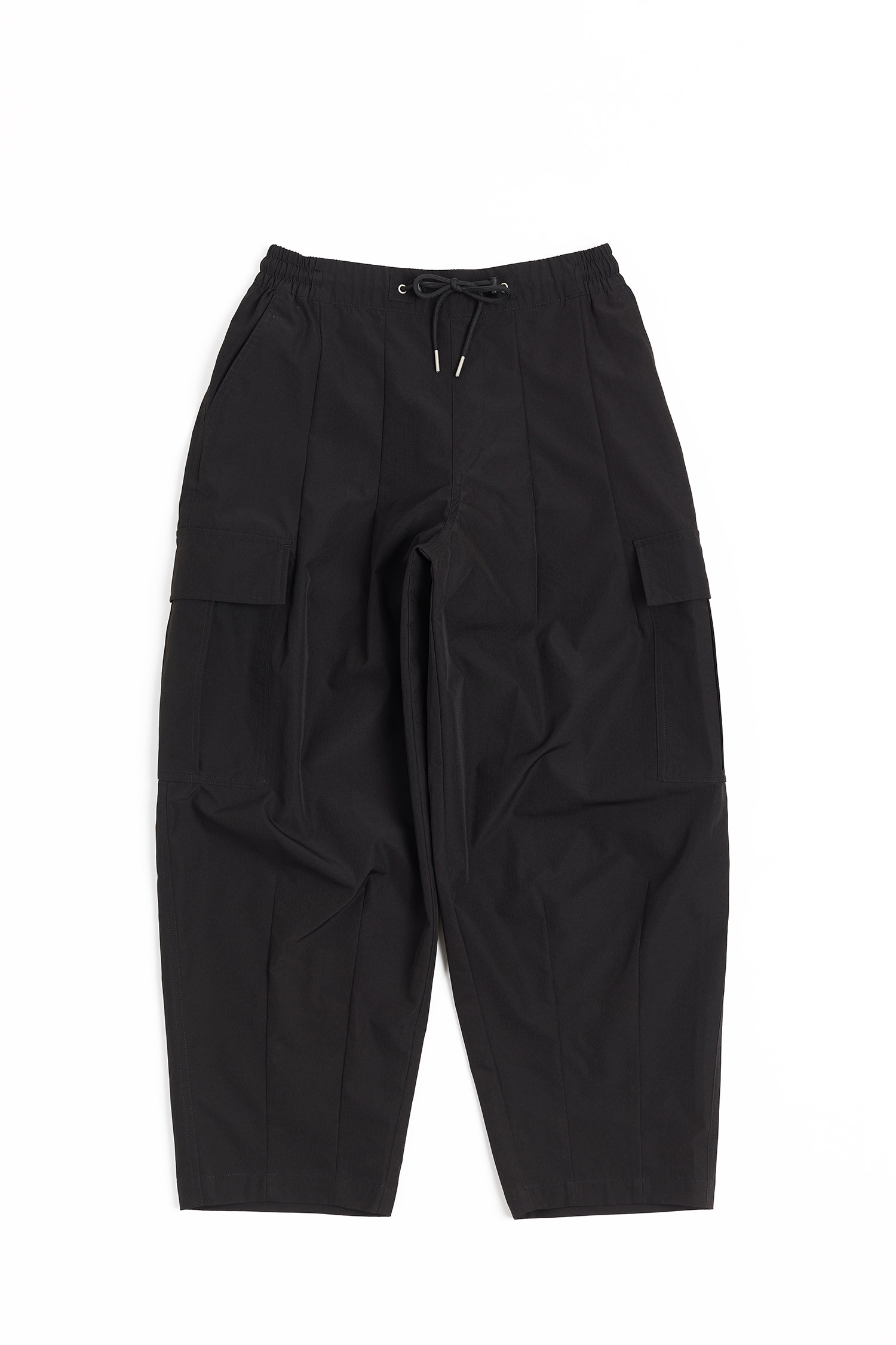 Life8 口袋打褶 寬繭形長褲