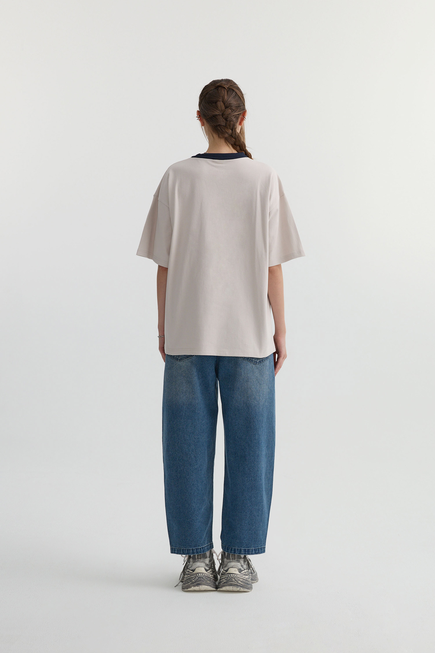 PREMIUM 水洗毛邊牛仔長褲