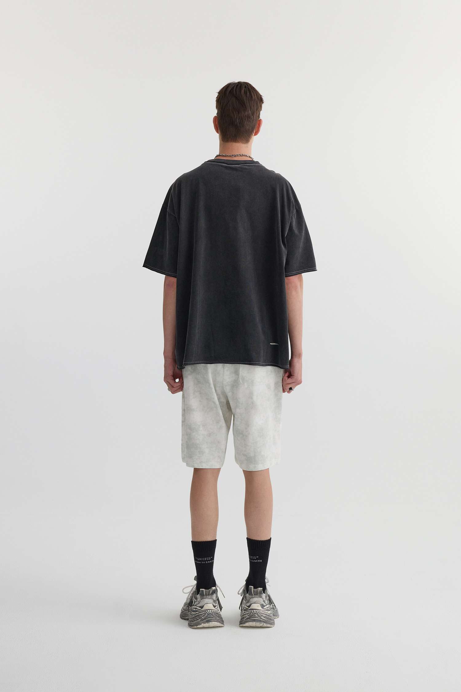 太空系列 月球表面抽繩短褲