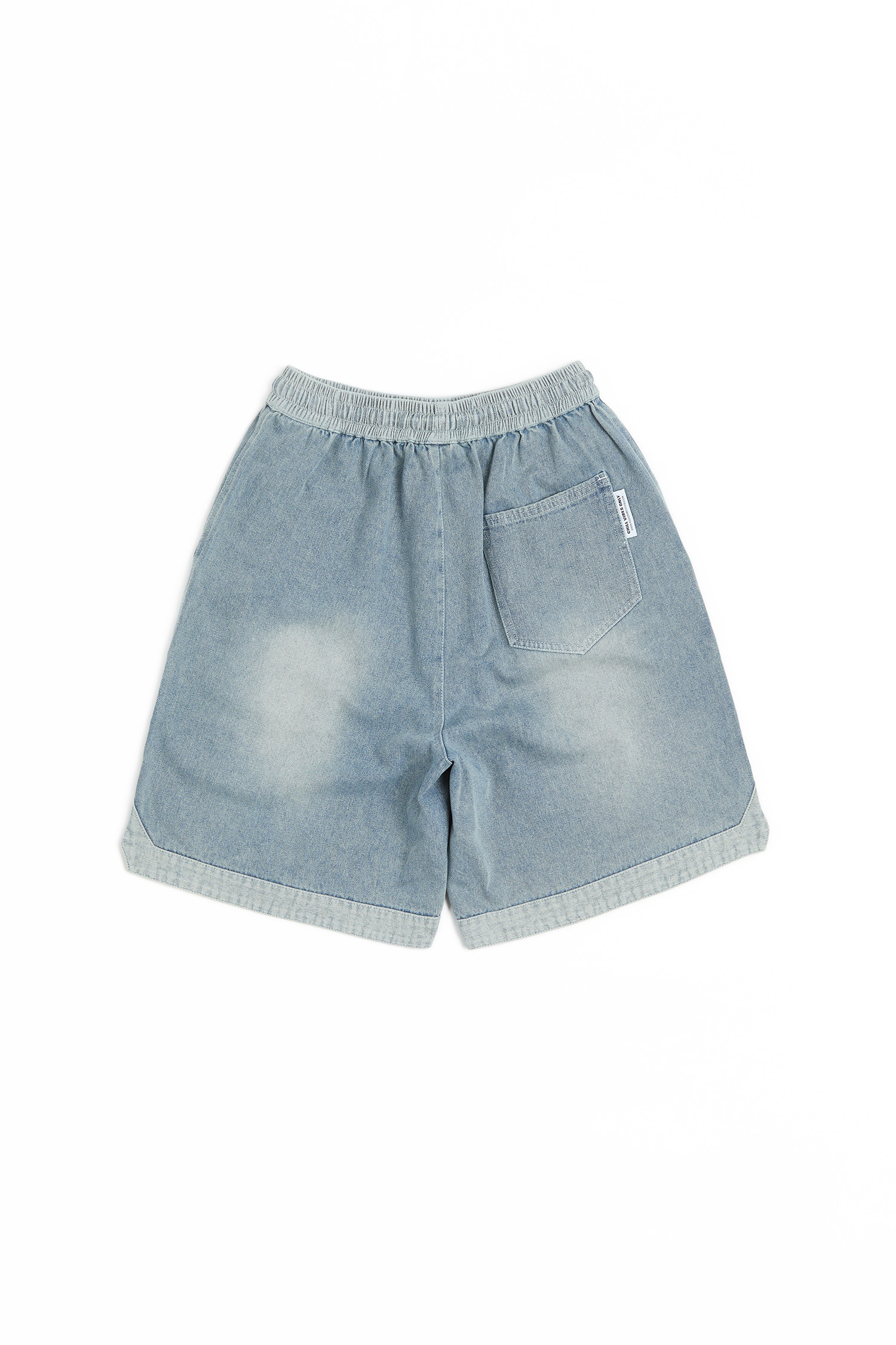 Life8 側邊開衩 牛仔短褲