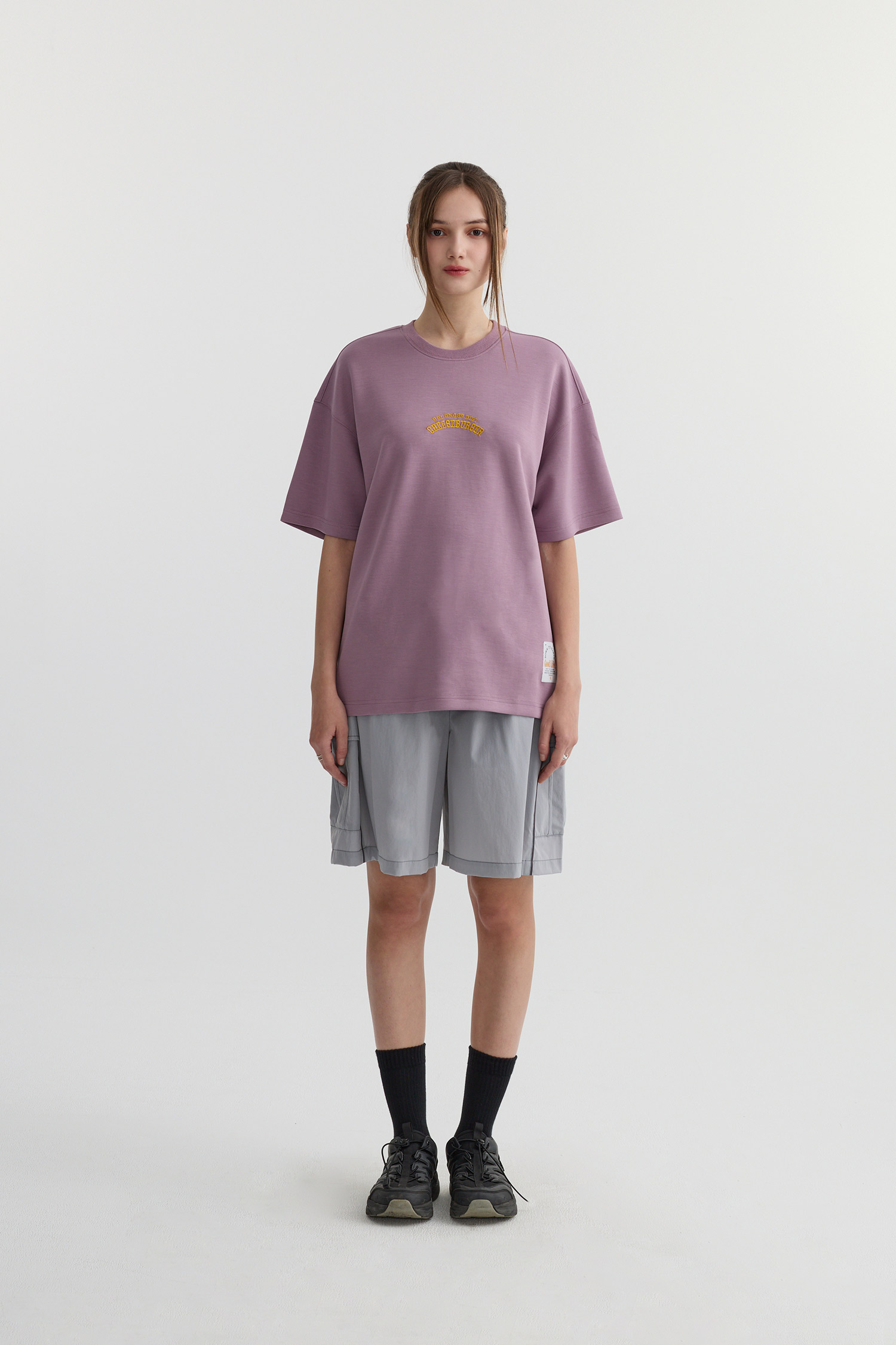 Life8 跳色出芽 側打褶短褲