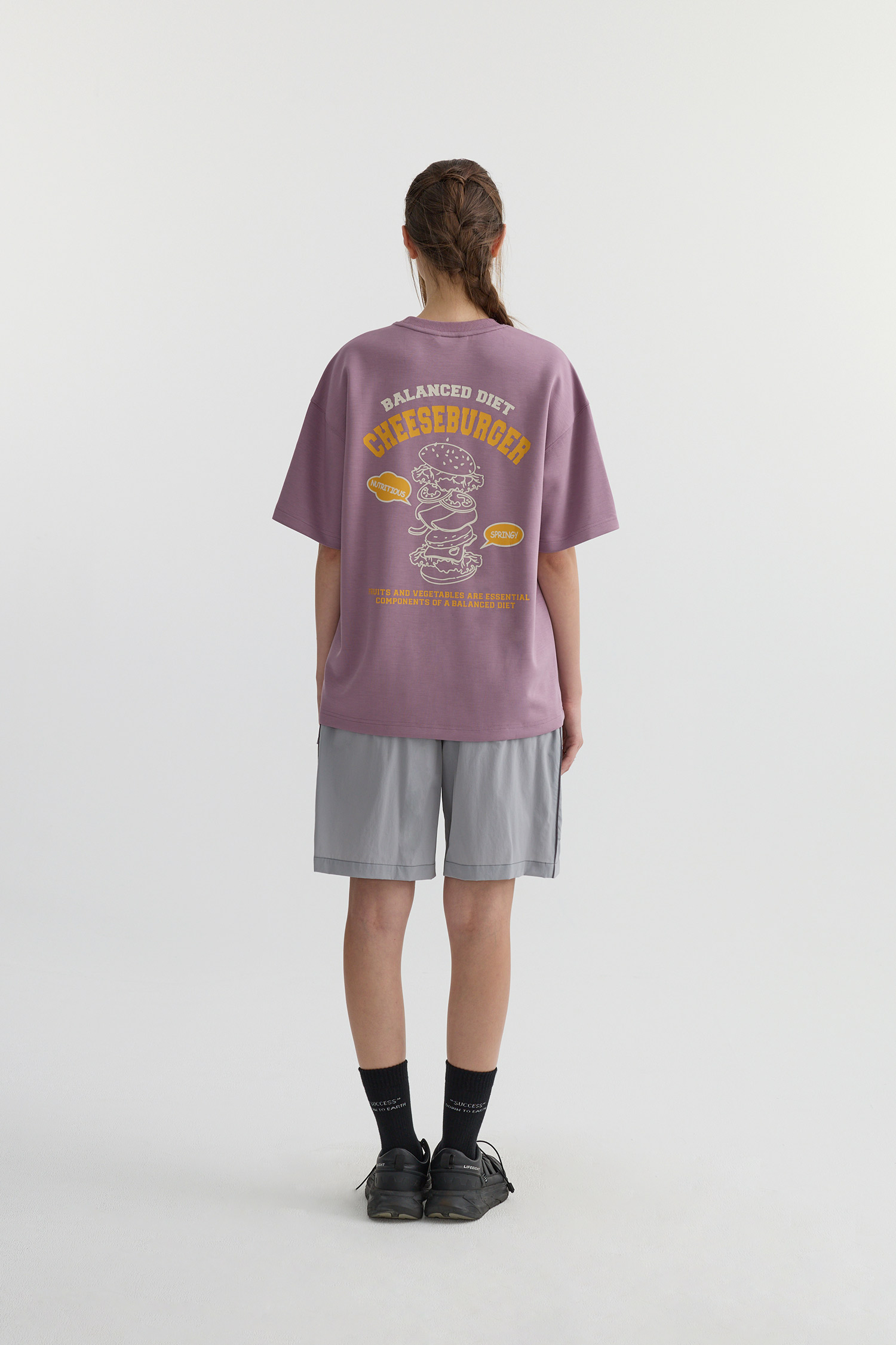 Life8 跳色出芽 側打褶短褲