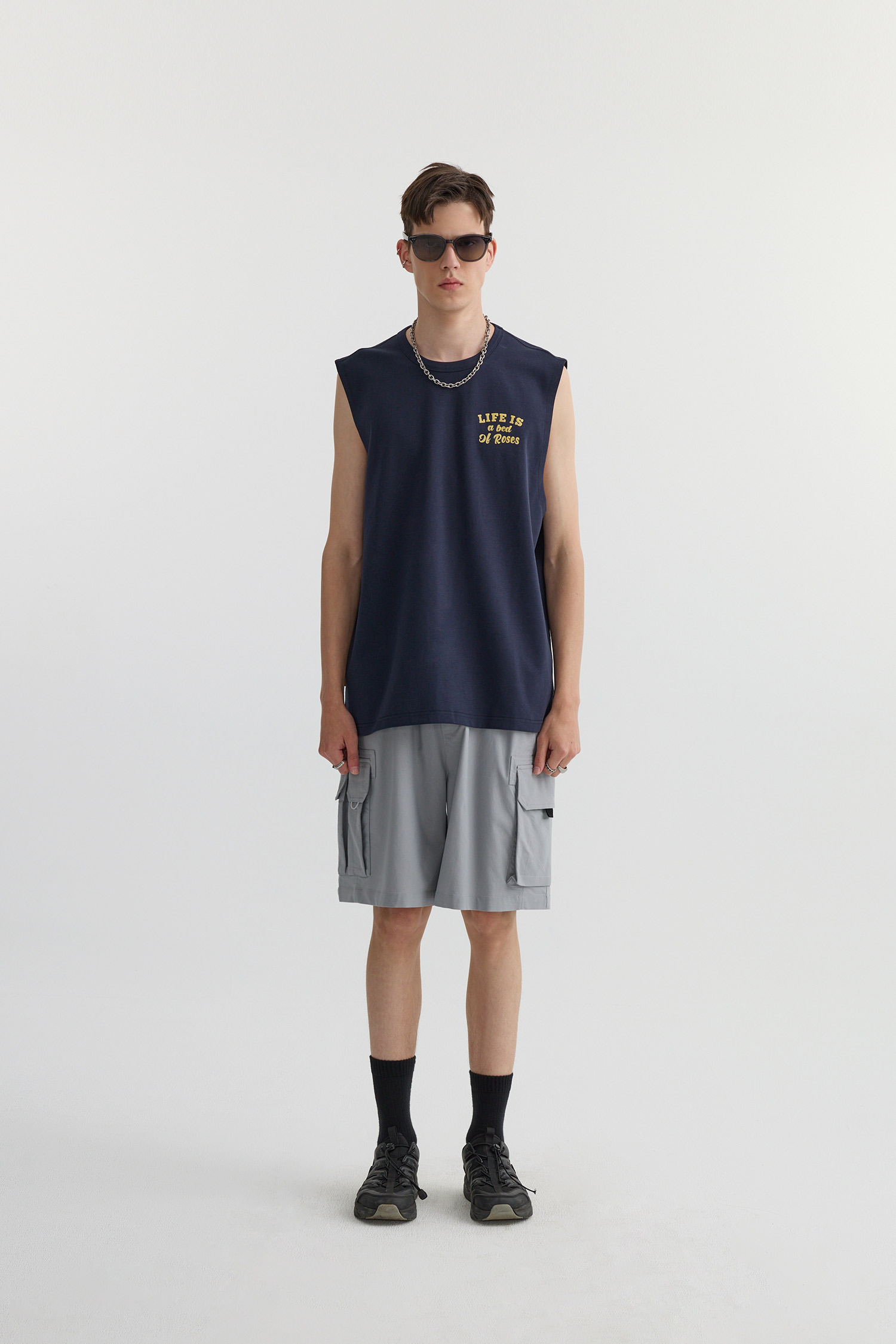 Life8 立體口袋 工裝短褲(寬版)