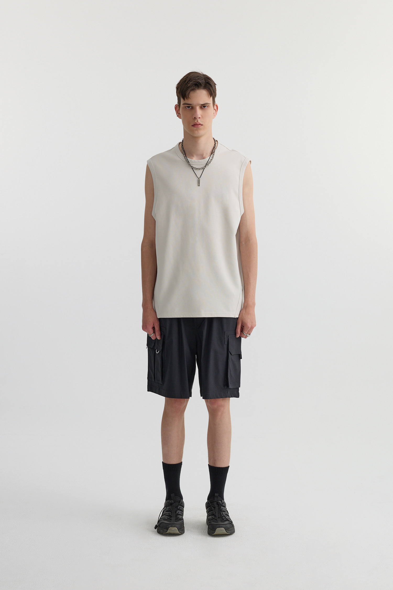 Life8 立體口袋 工裝短褲(寬版)