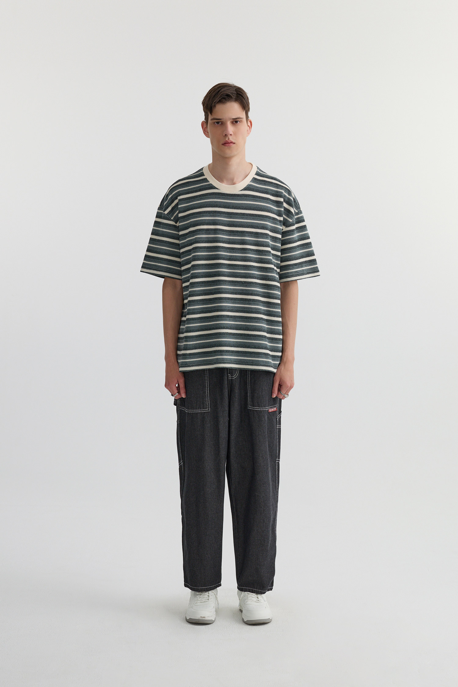 Life8 水洗牛仔 畫家錐形長褲