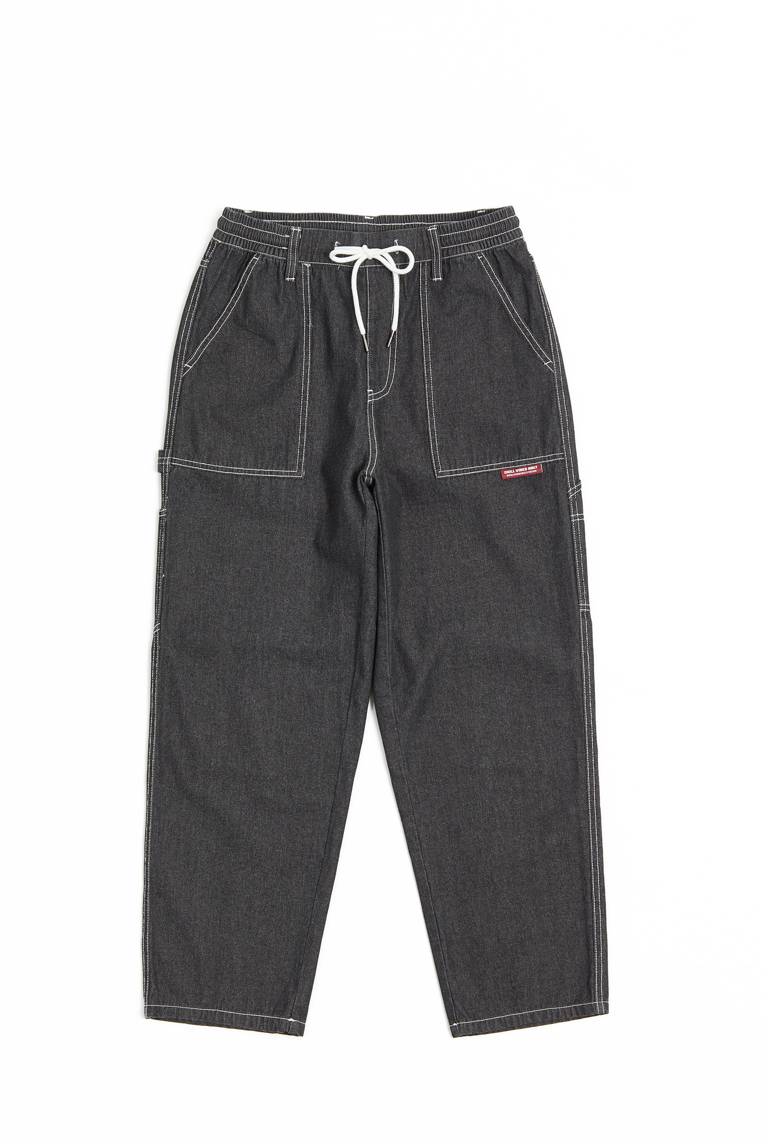 Life8 水洗牛仔 畫家錐形長褲