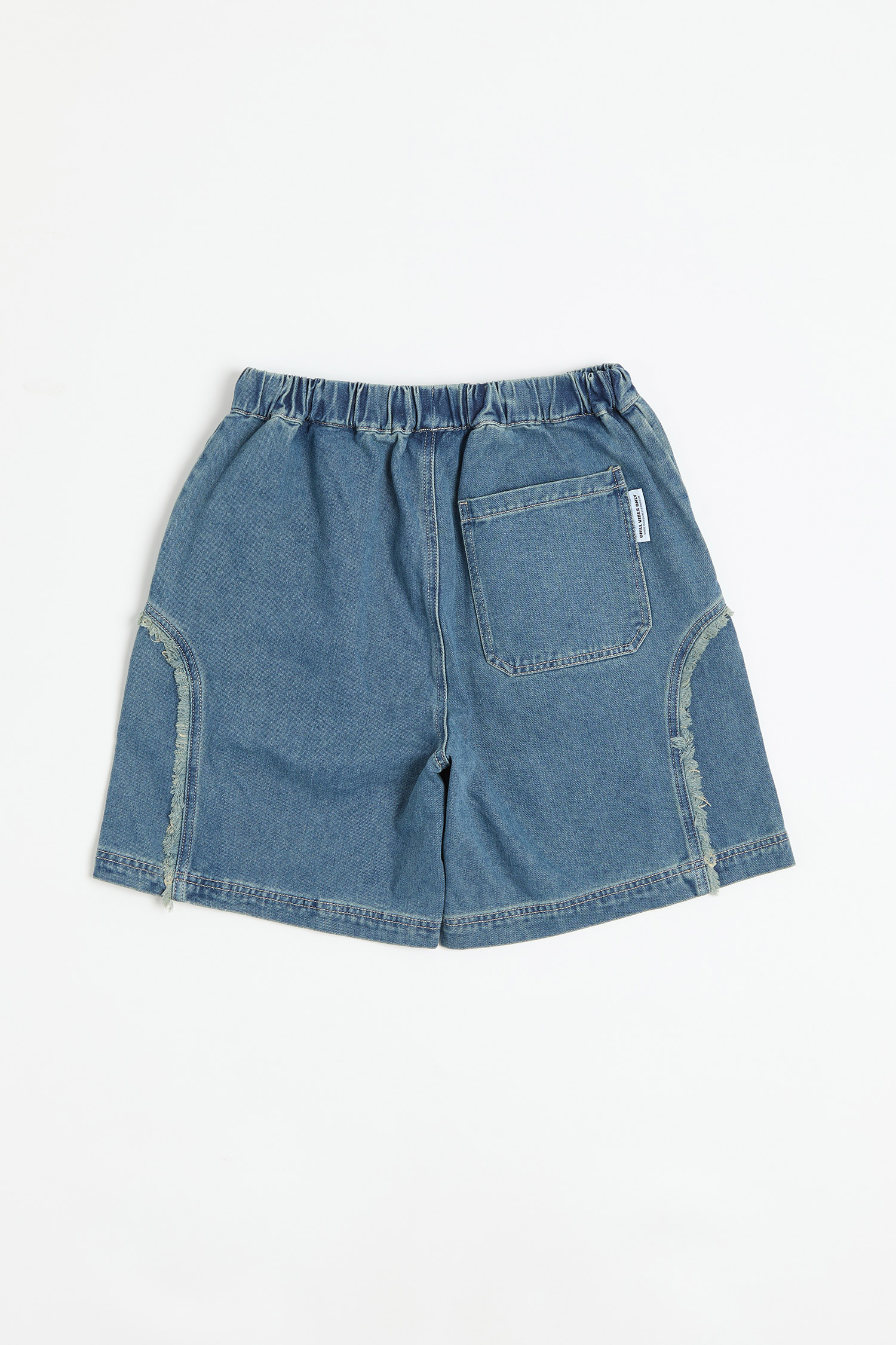 韓系 牛仔抓鬚 短褲