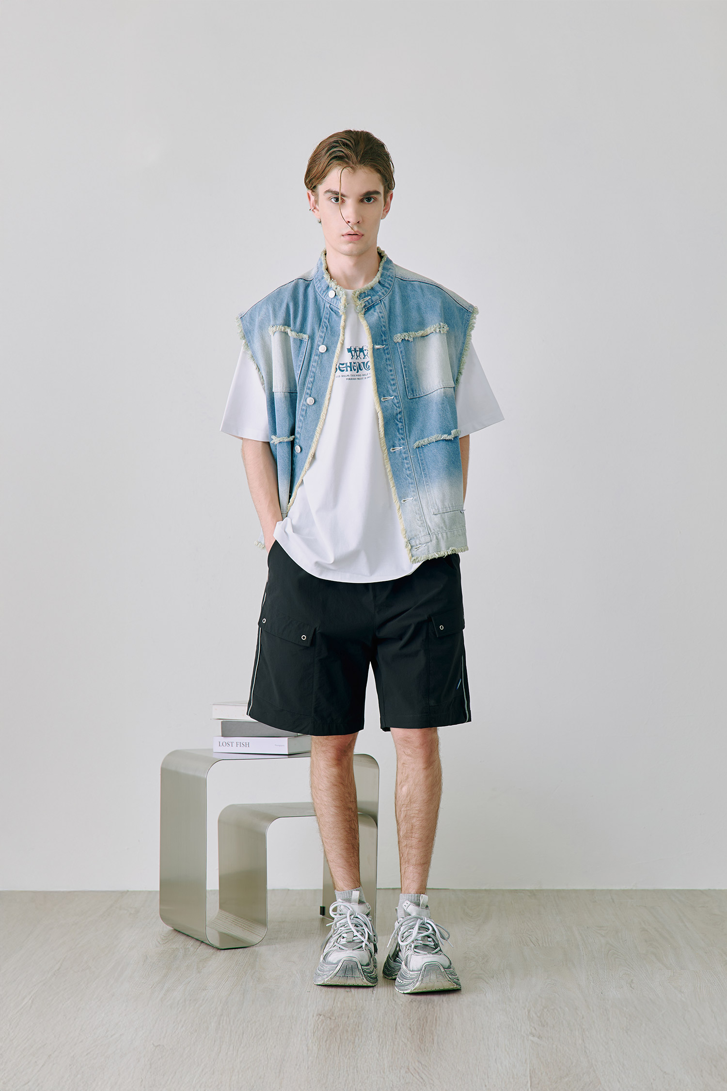 微寬版 口袋造型 機能短褲