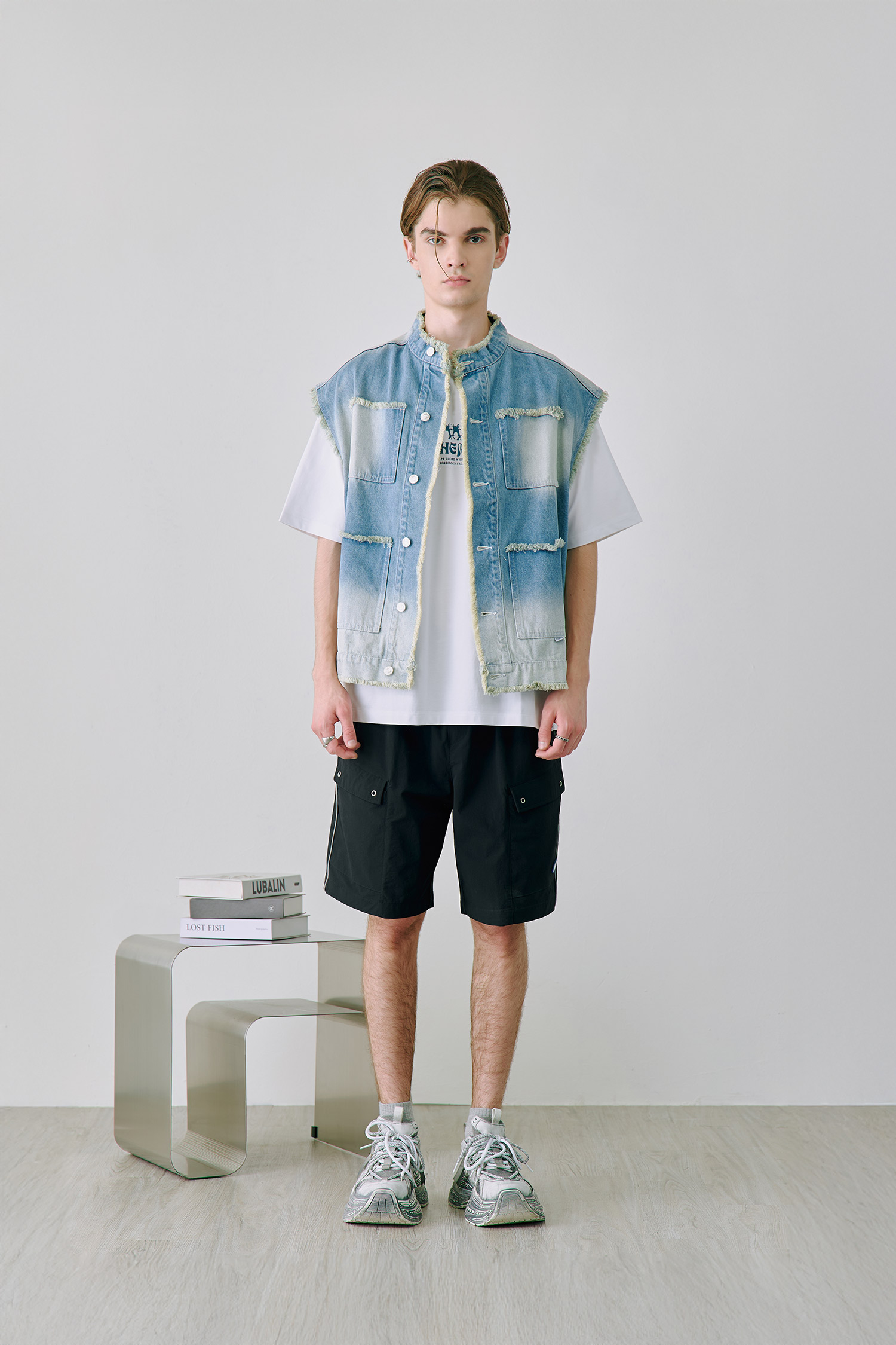 微寬版 口袋造型 機能短褲