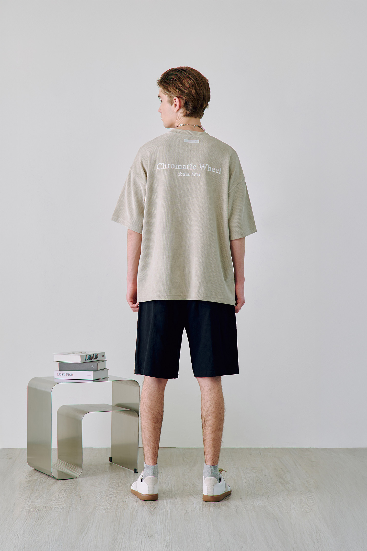 不對稱設計棉質短褲