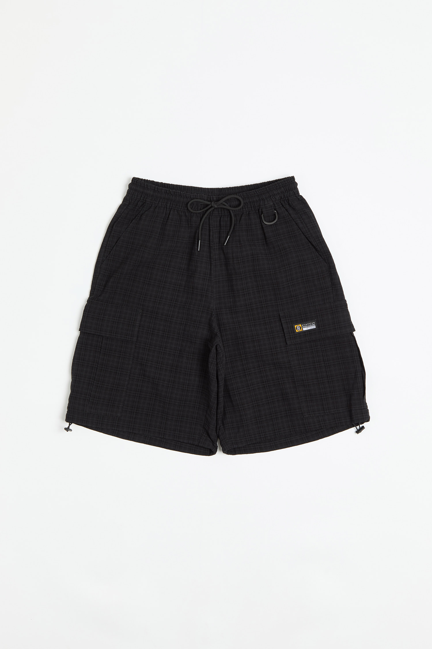 夜幕格影 雙口袋短褲(寬版)