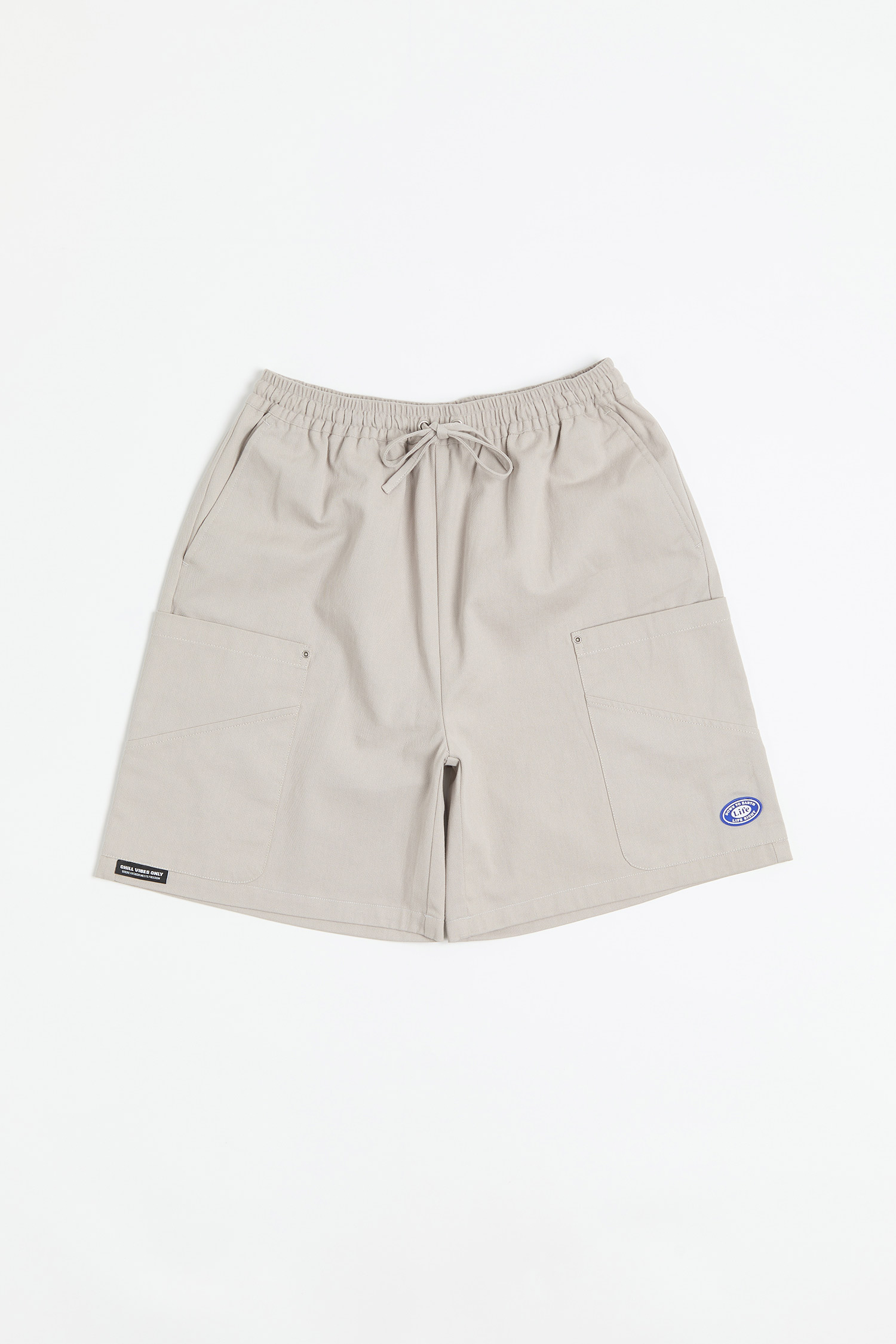 超寬版金屬釘 棉質 短褲(寬版)