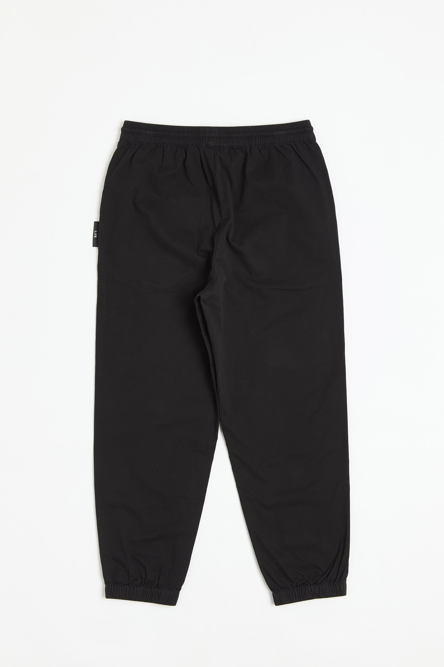 撞色夾標 棉質縮口長褲