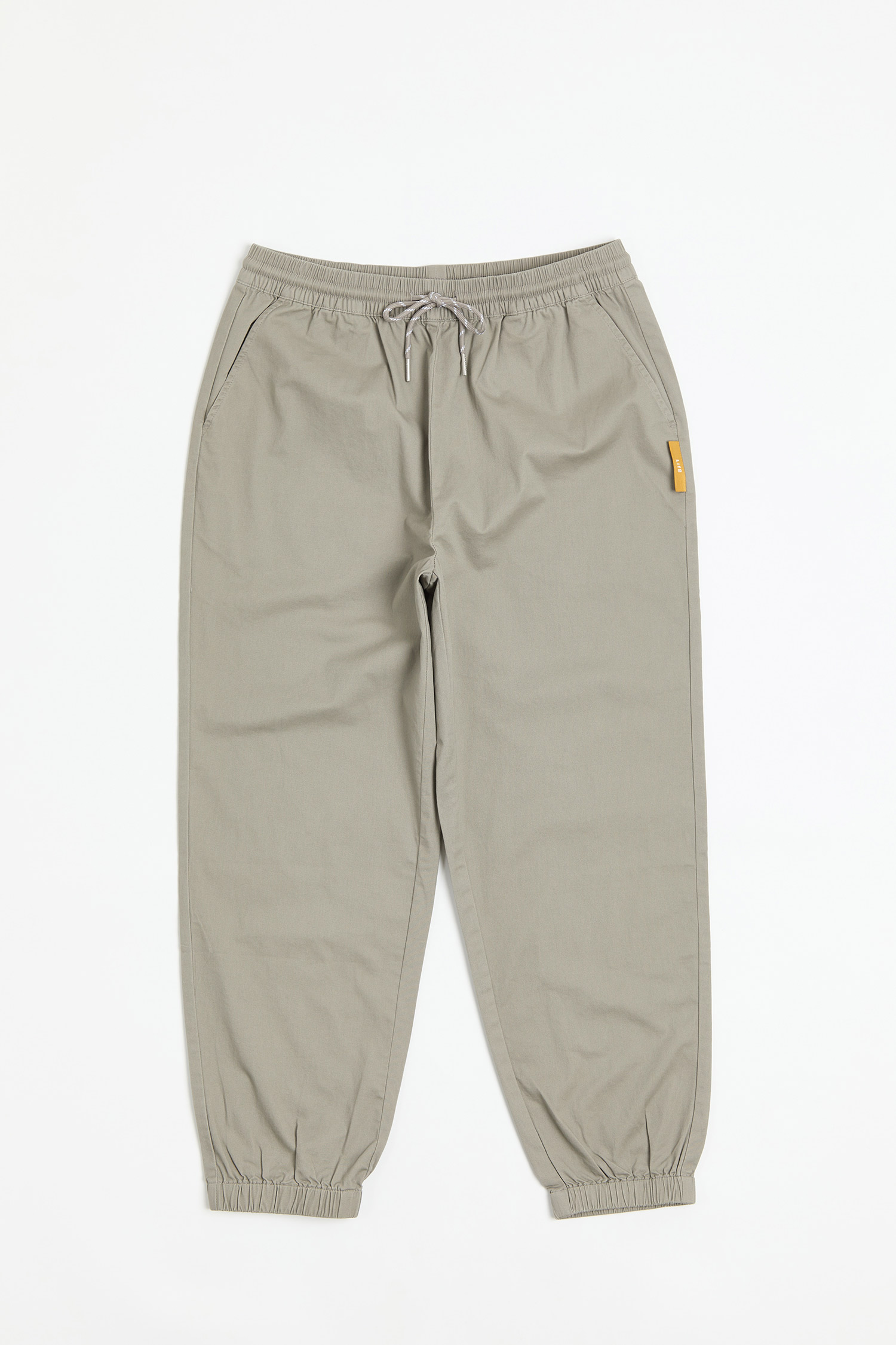 撞色夾標 棉質縮口長褲