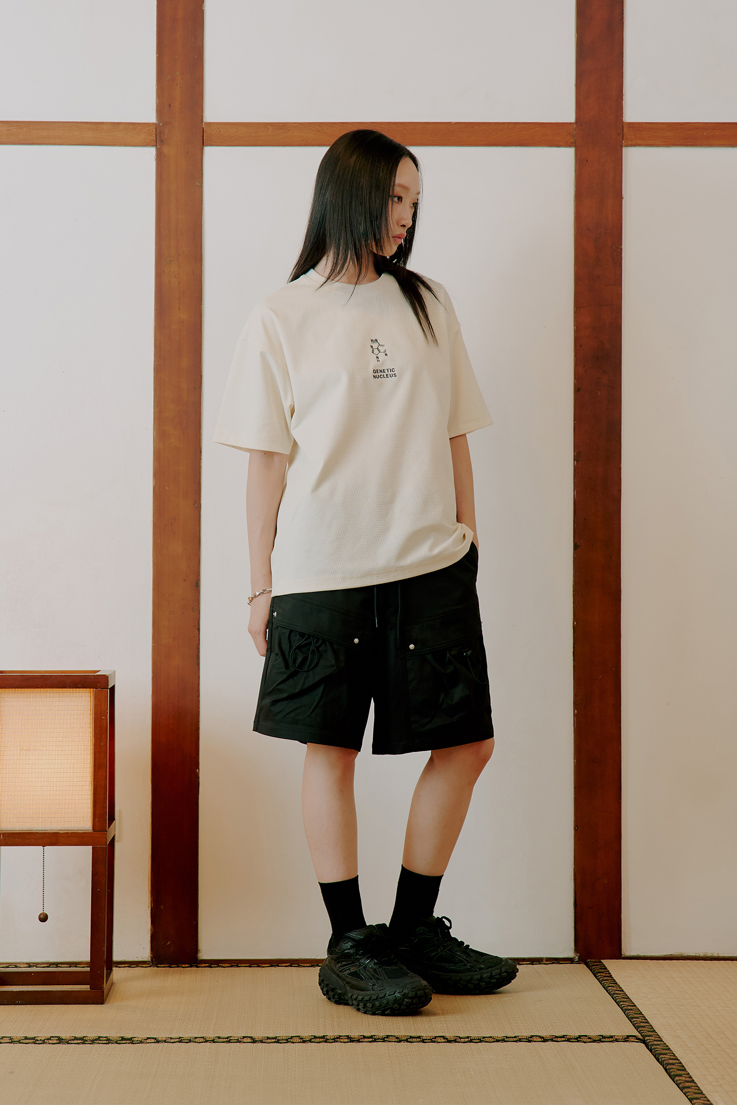 口袋抽繩 變化短褲