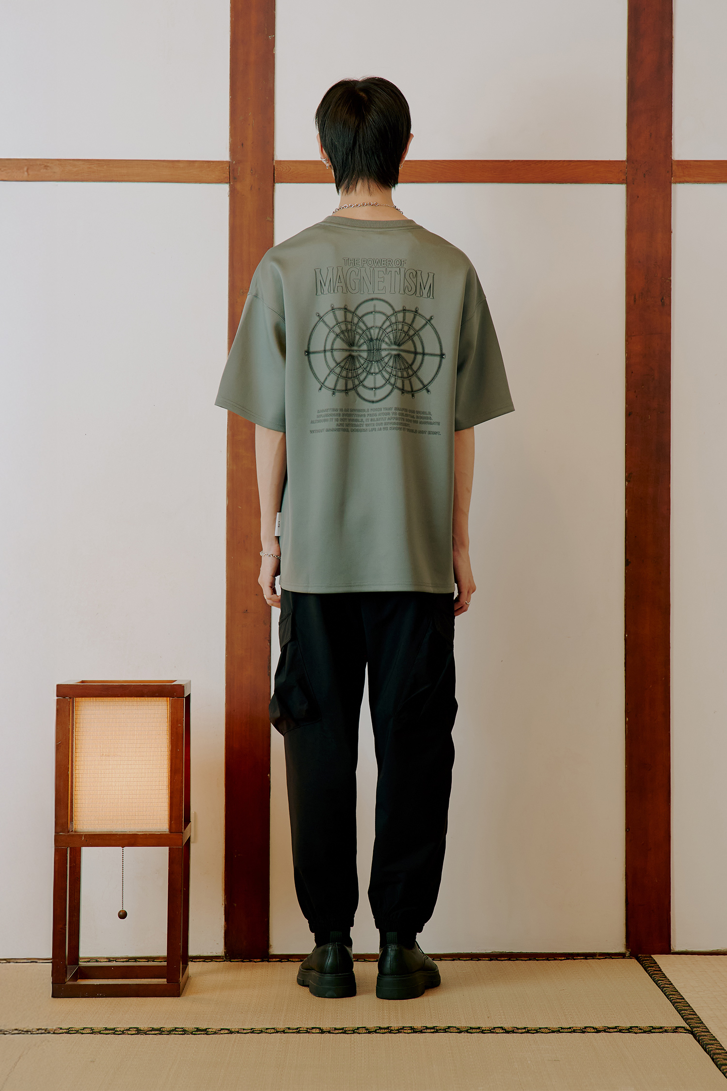 打摺立體口袋 縮口長褲