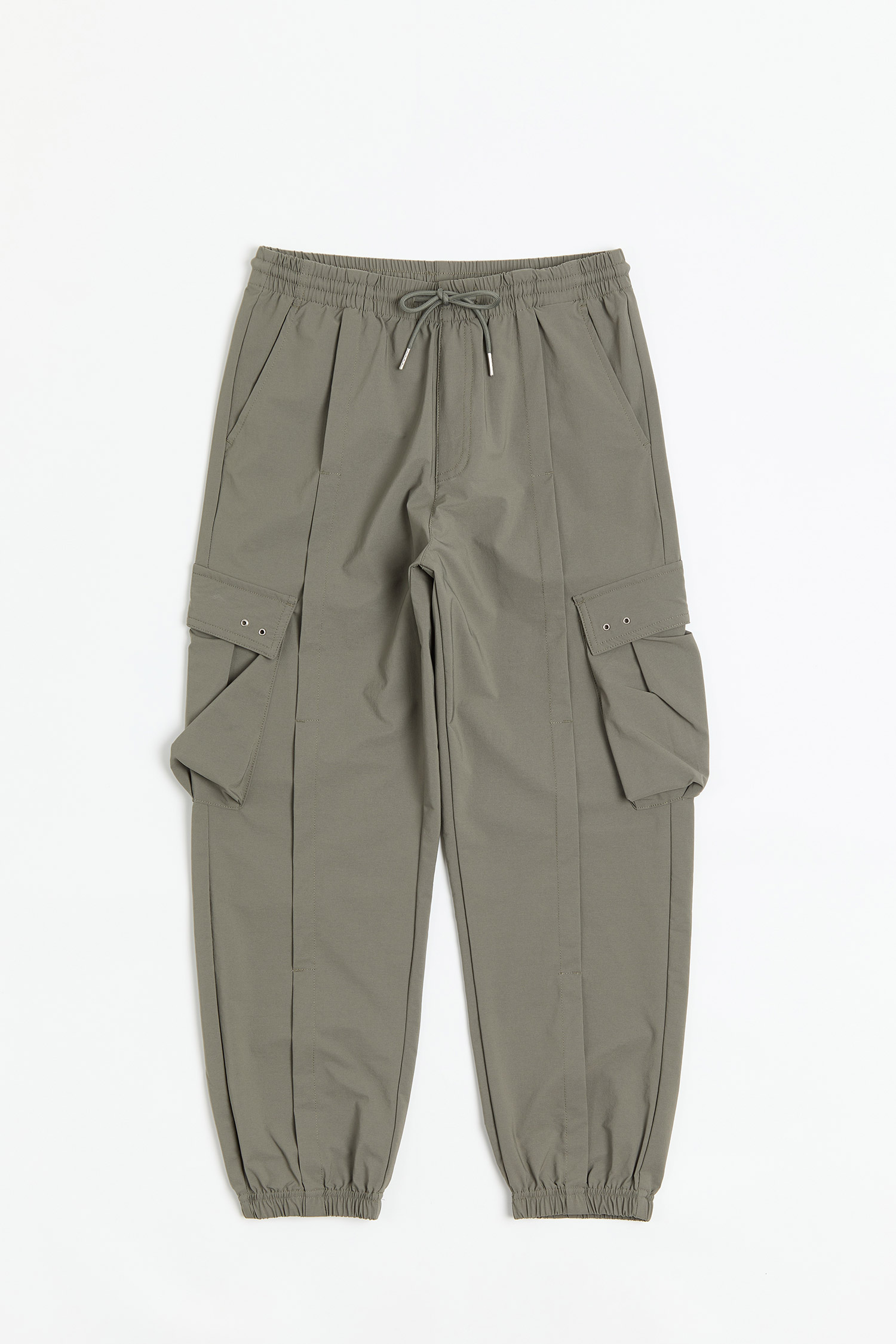 打摺立體口袋 縮口長褲