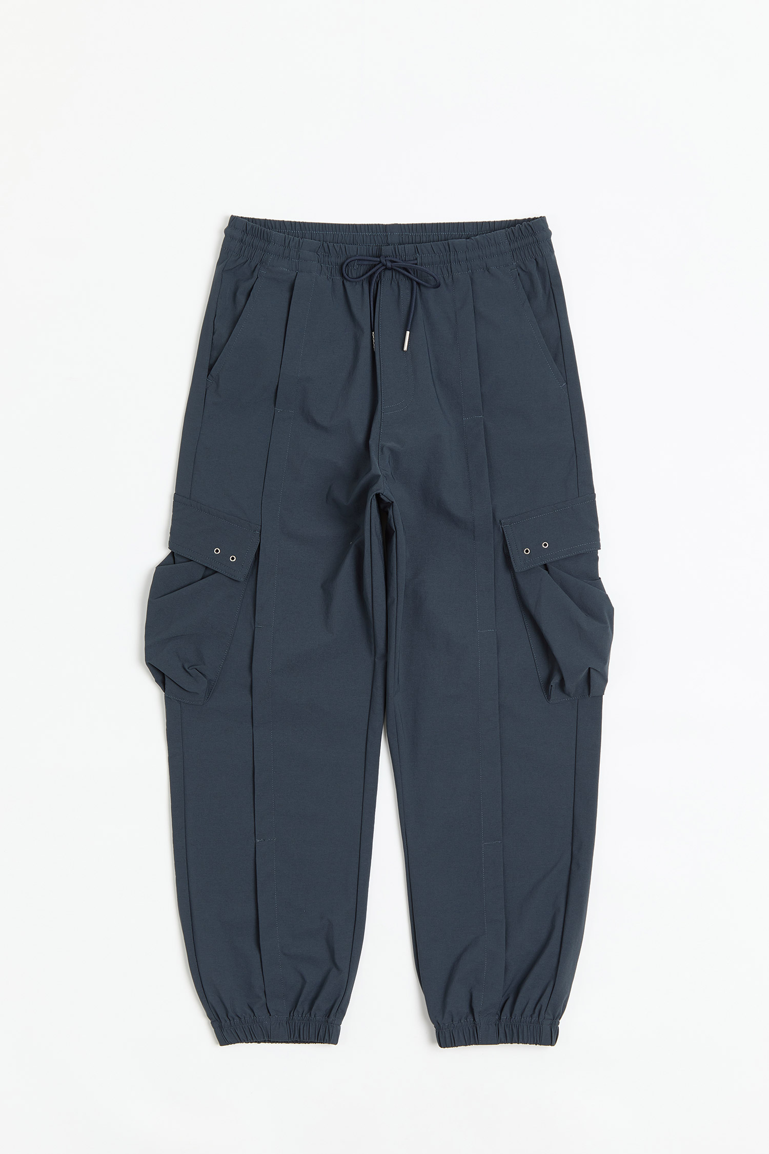 打摺立體口袋 縮口長褲