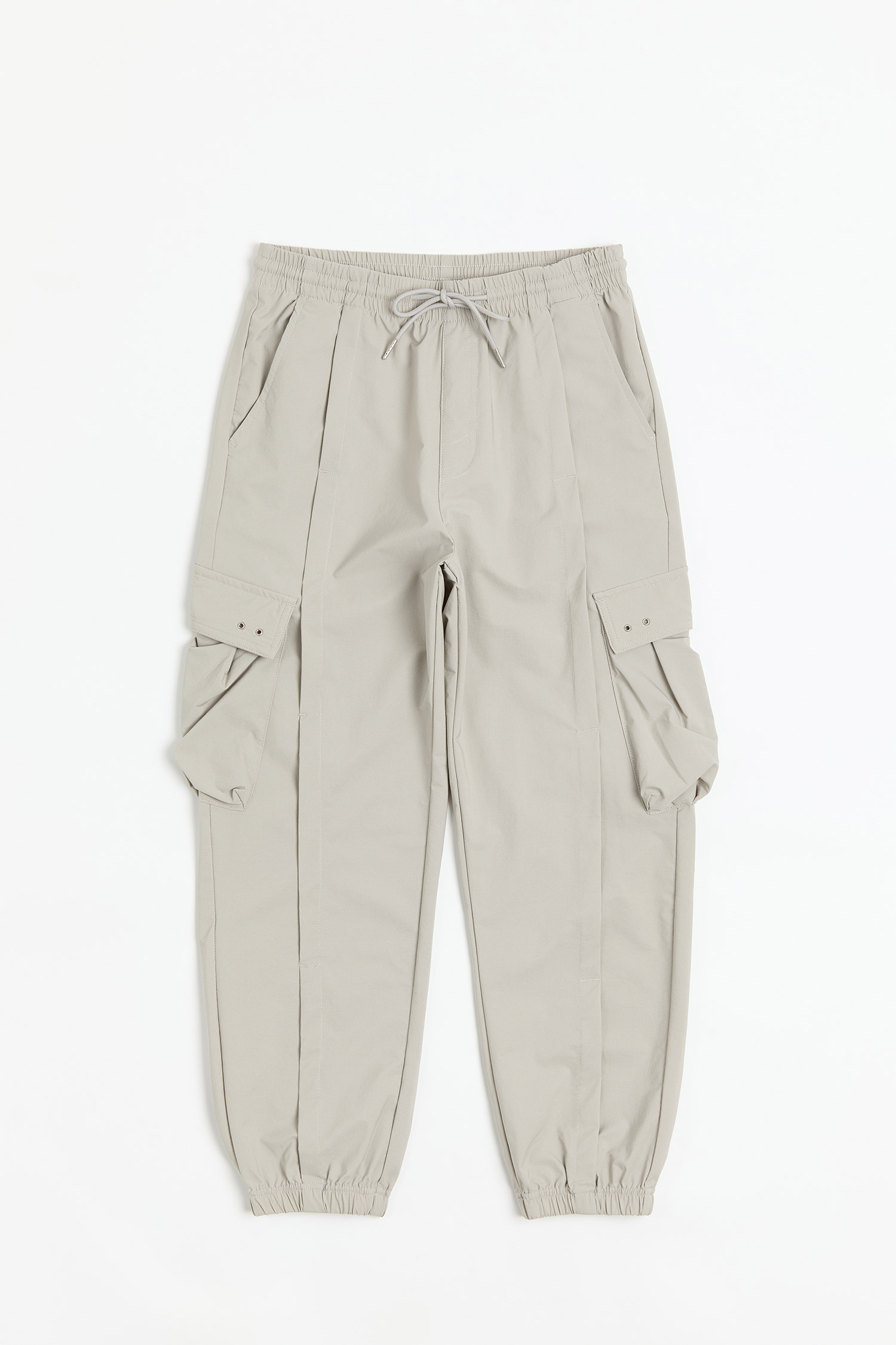 打摺立體口袋 縮口長褲