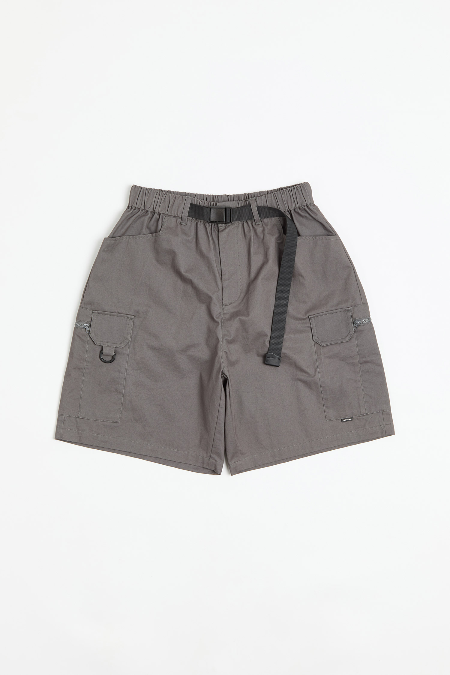 水洗棉質 腰帶工裝短褲(寬版)