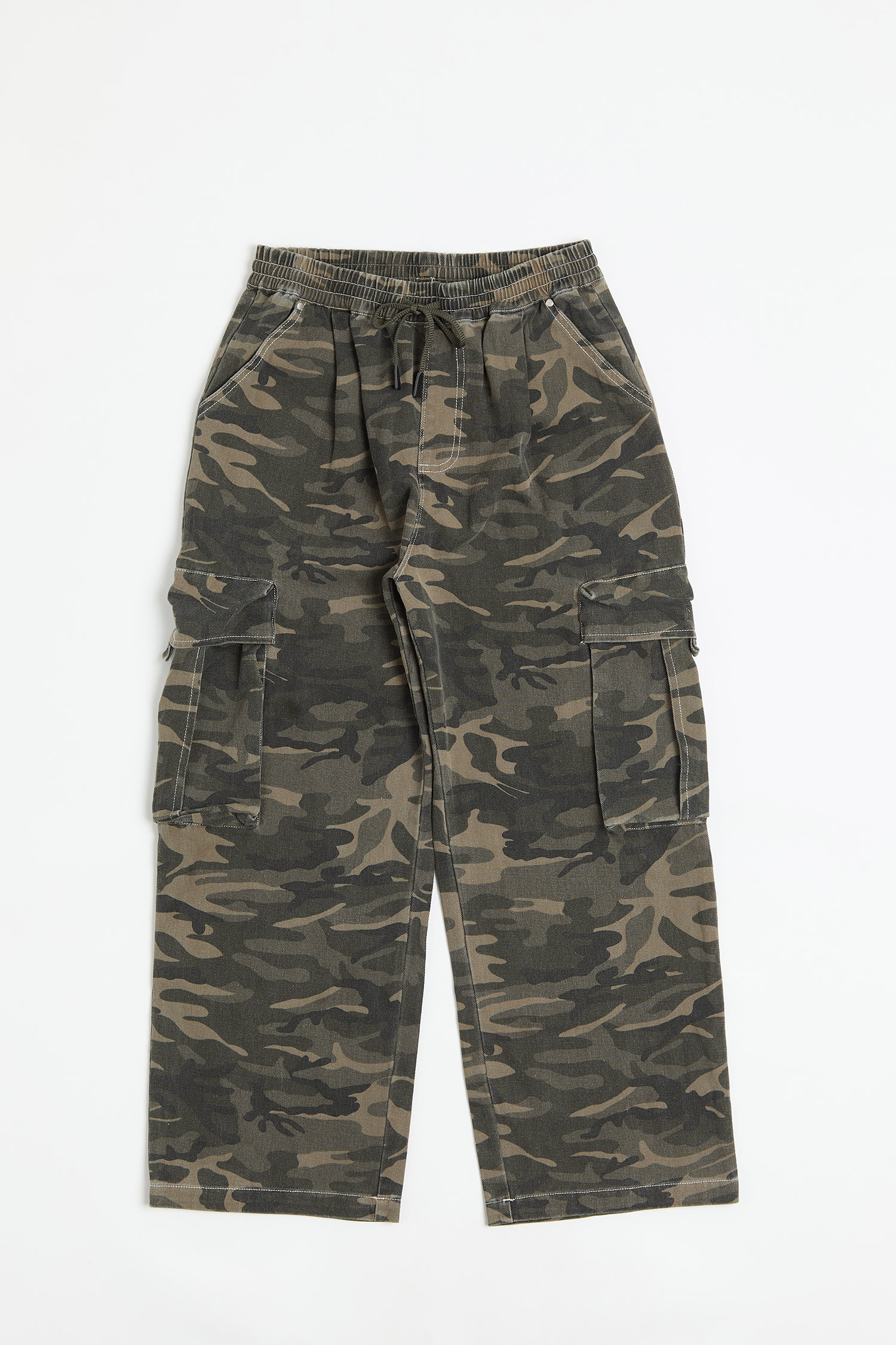 復古水洗 迷彩工裝長褲