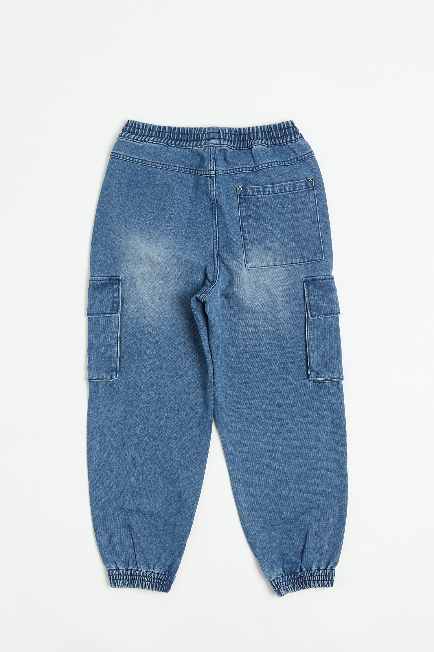 工裝刷色 牛仔縮口長褲