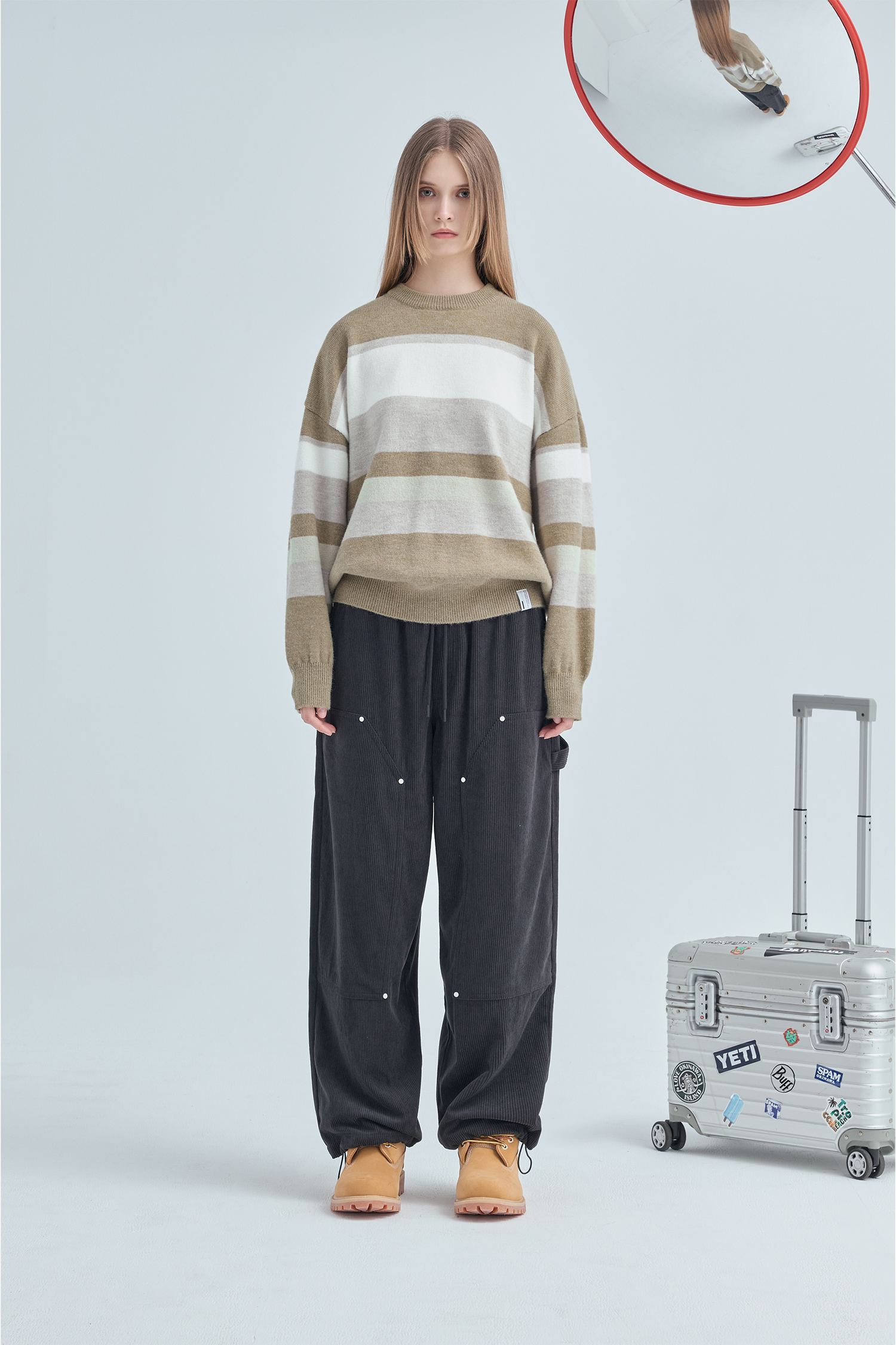 燈心絨 畫家長褲