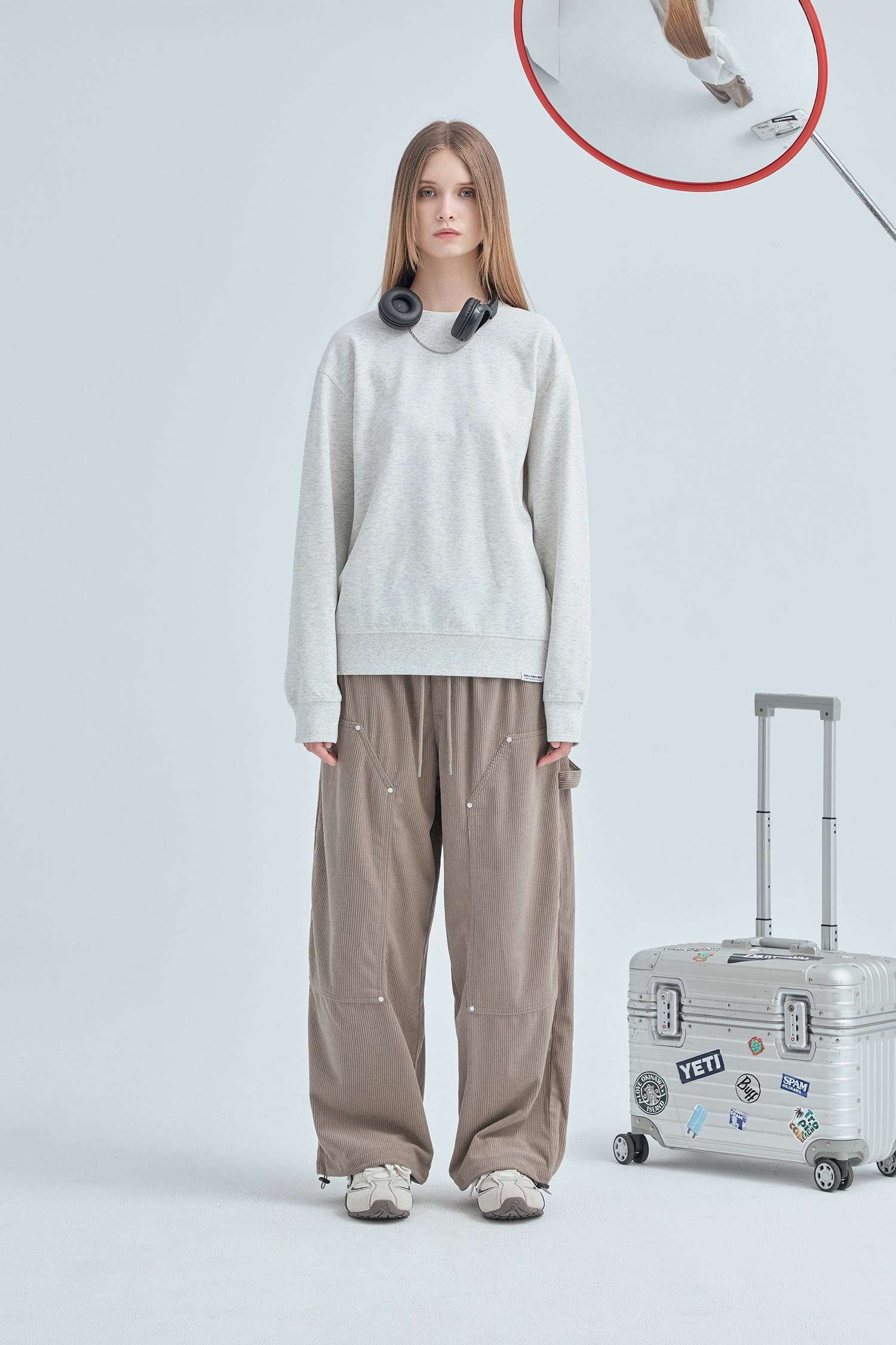 燈心絨 畫家長褲