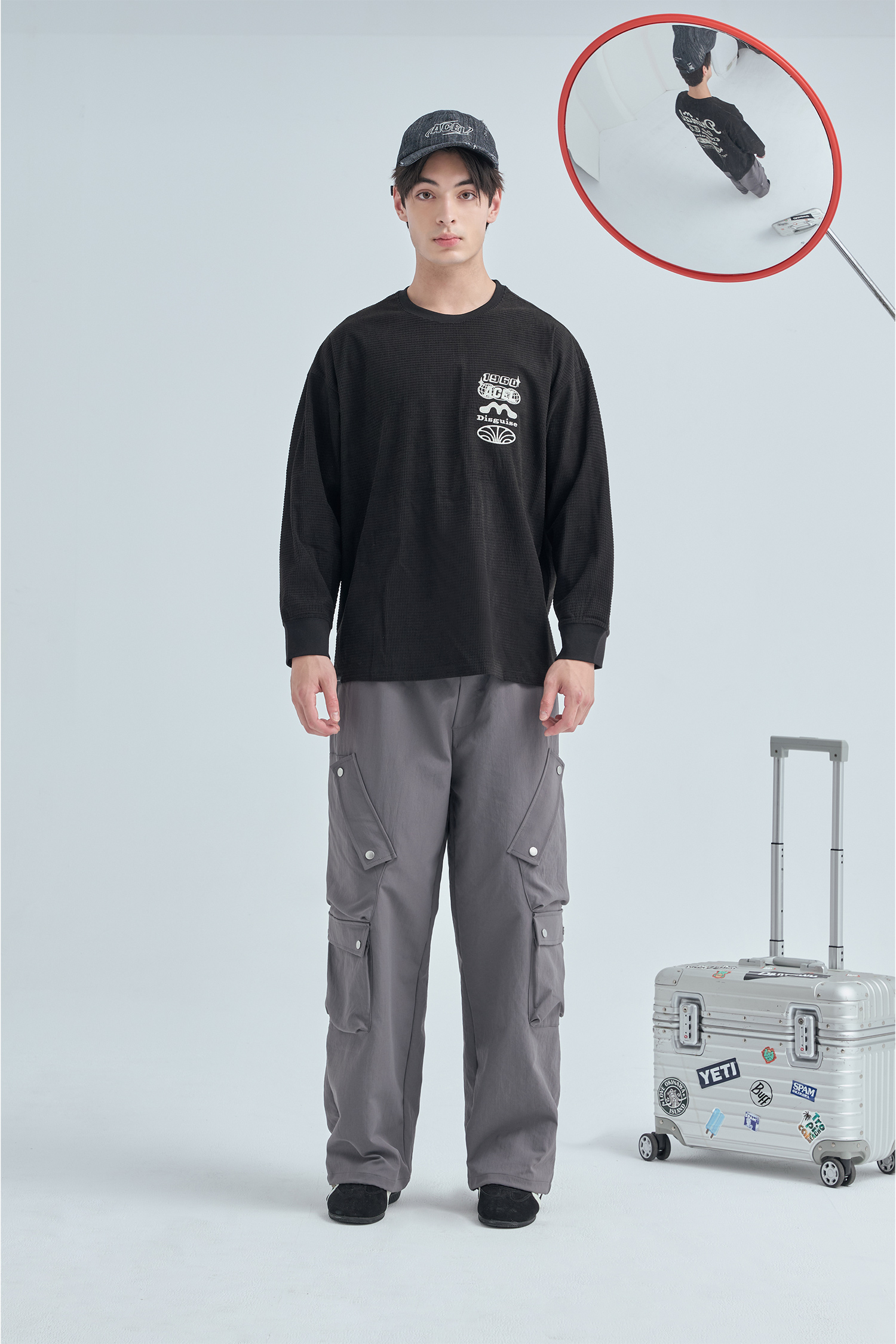 多口袋 抽繩工裝長褲