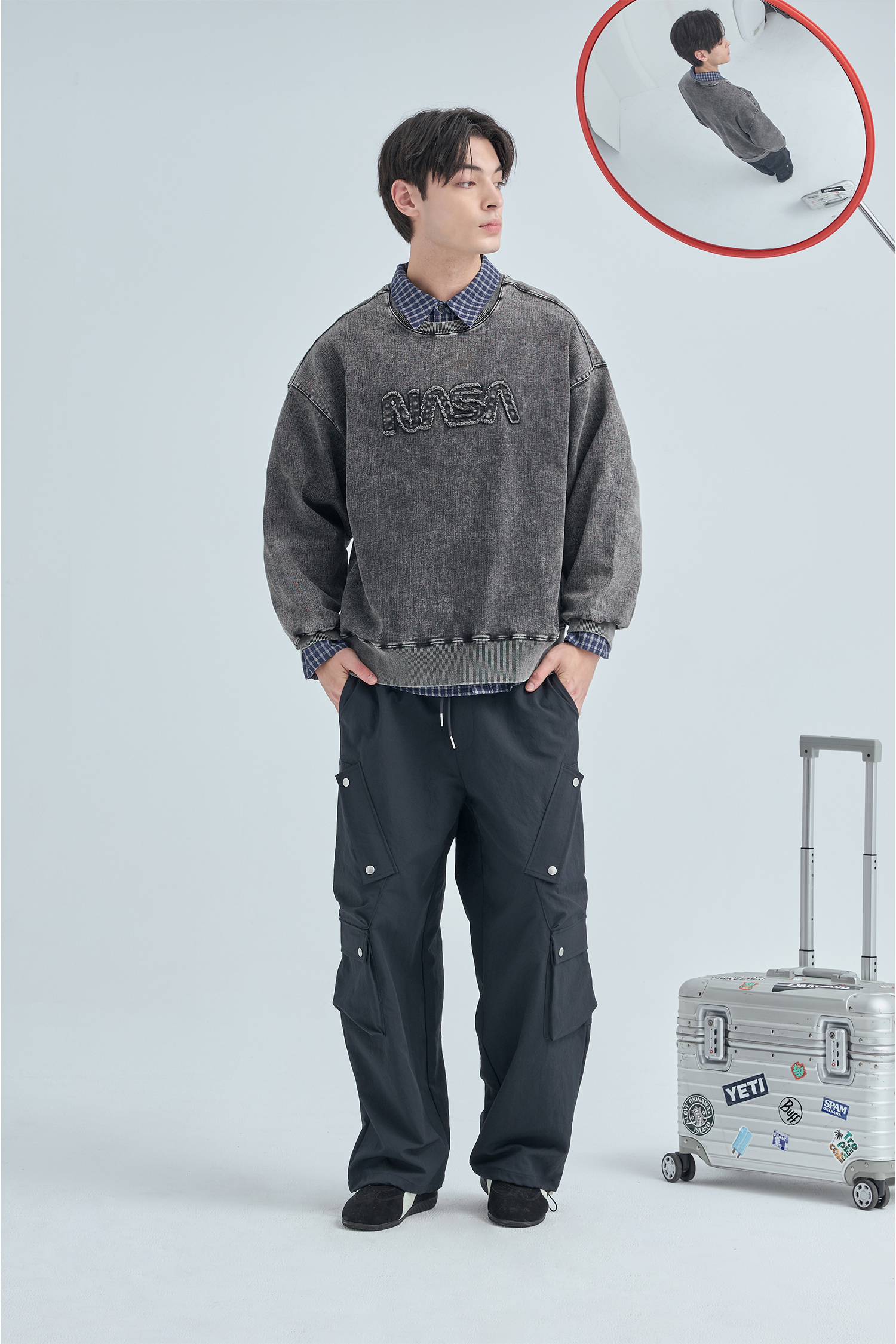 多口袋 抽繩工裝長褲