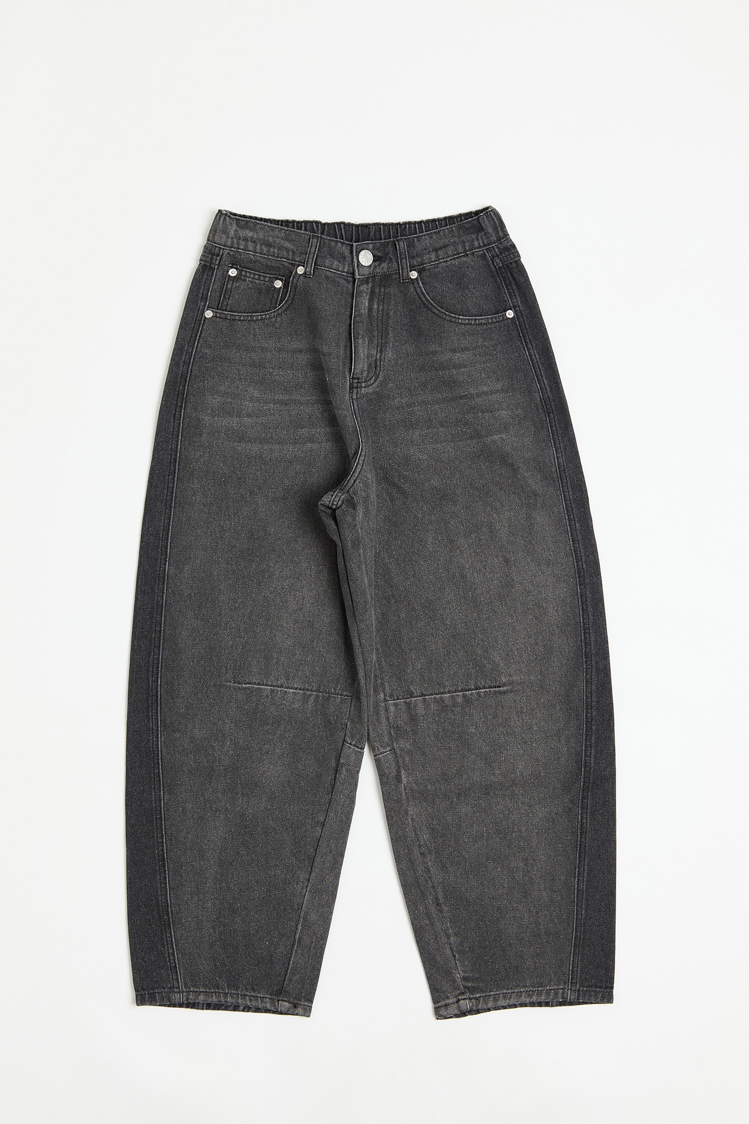 雙色設計 拼接牛仔長褲