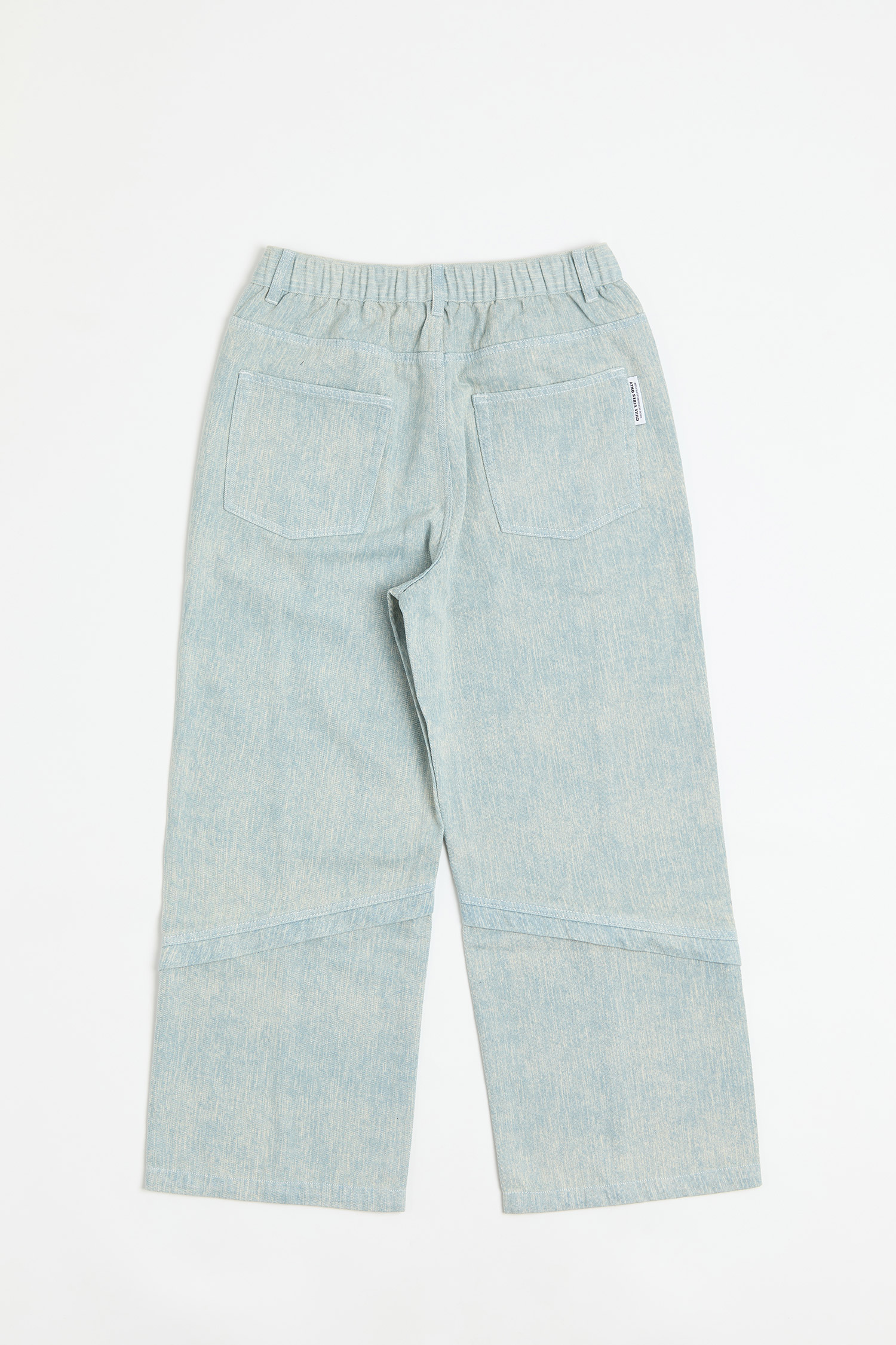 韓系 竹節 牛仔長褲