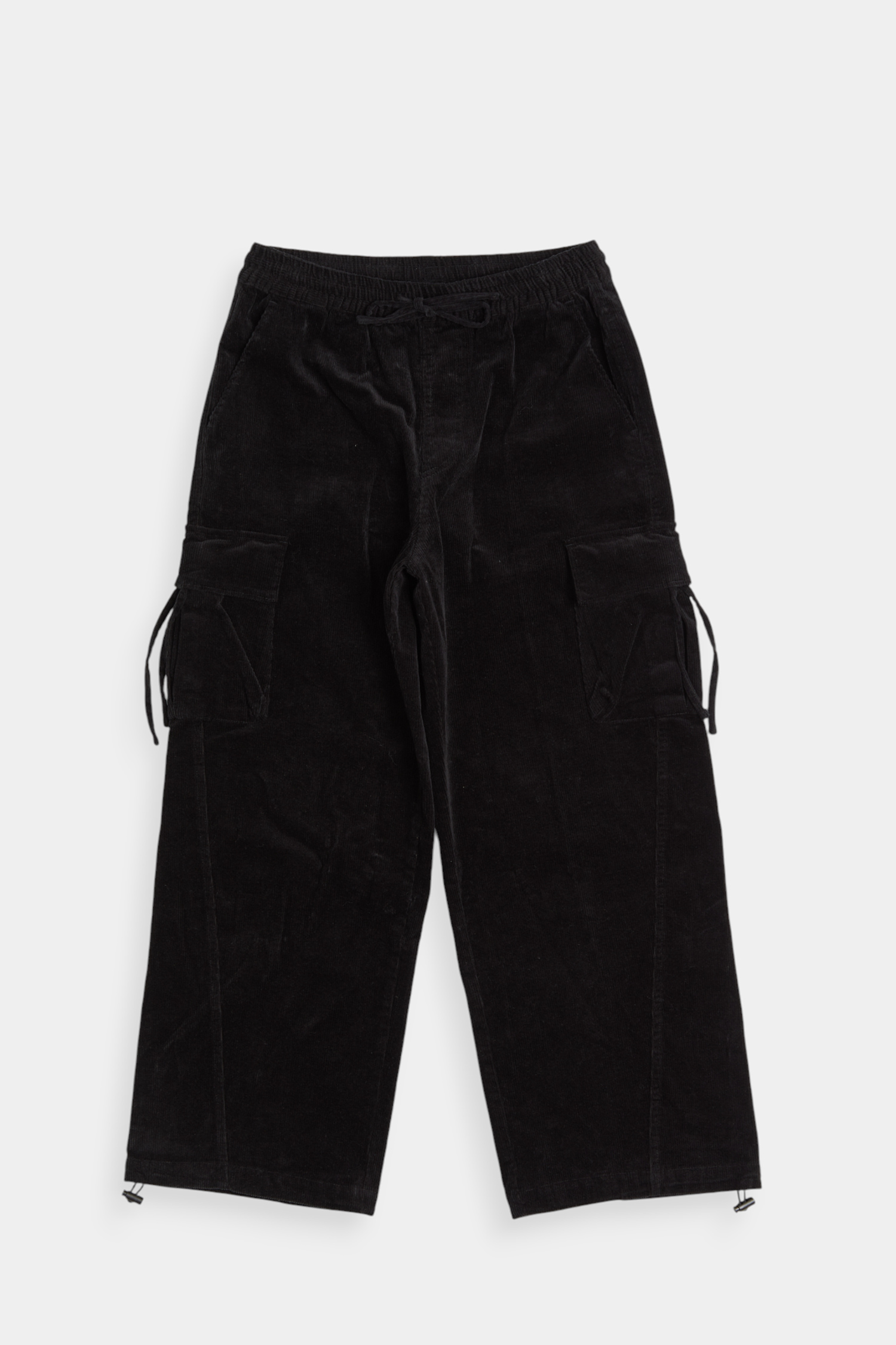 立體解構 厚磅條絨直筒長褲