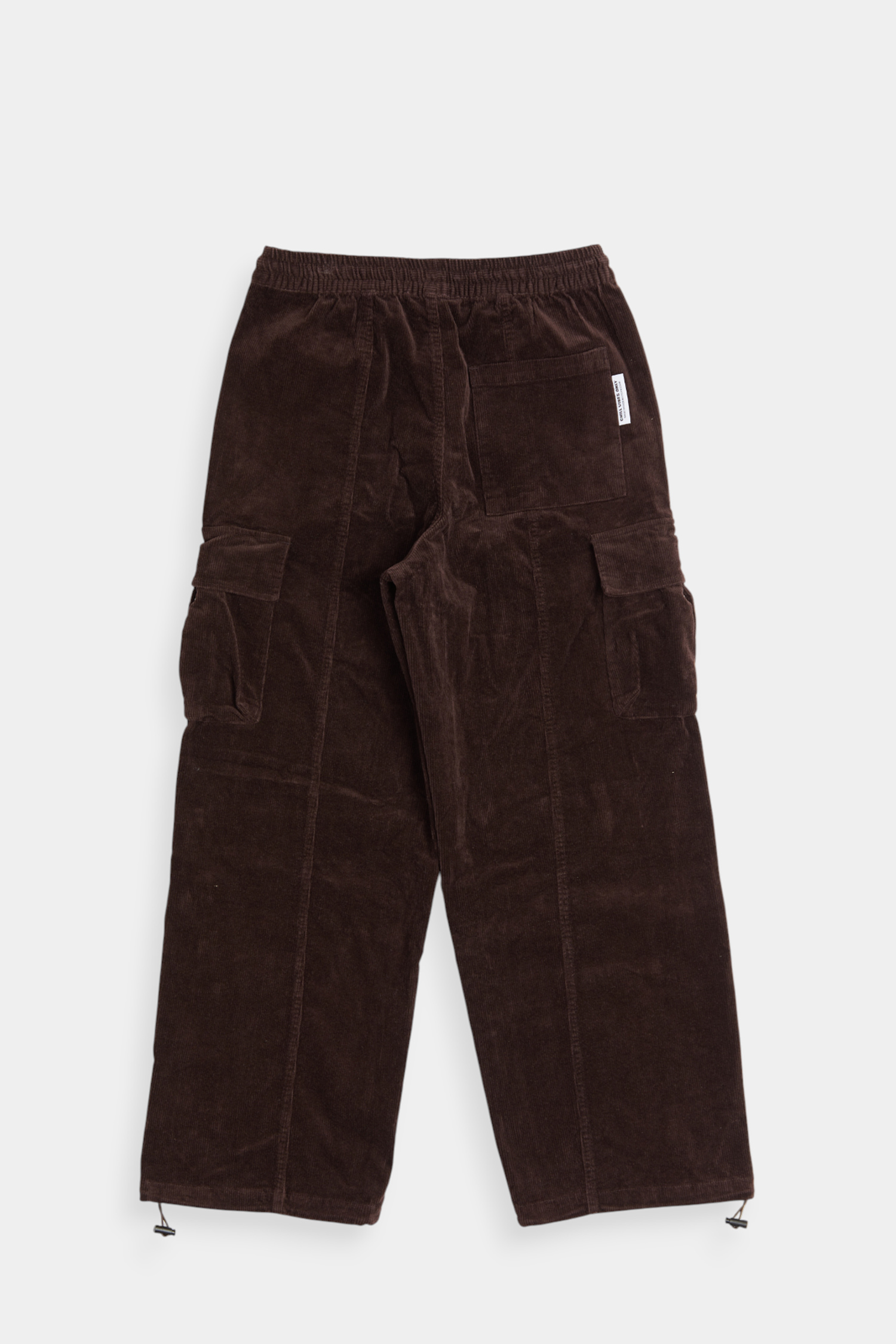 立體解構 厚磅條絨直筒長褲