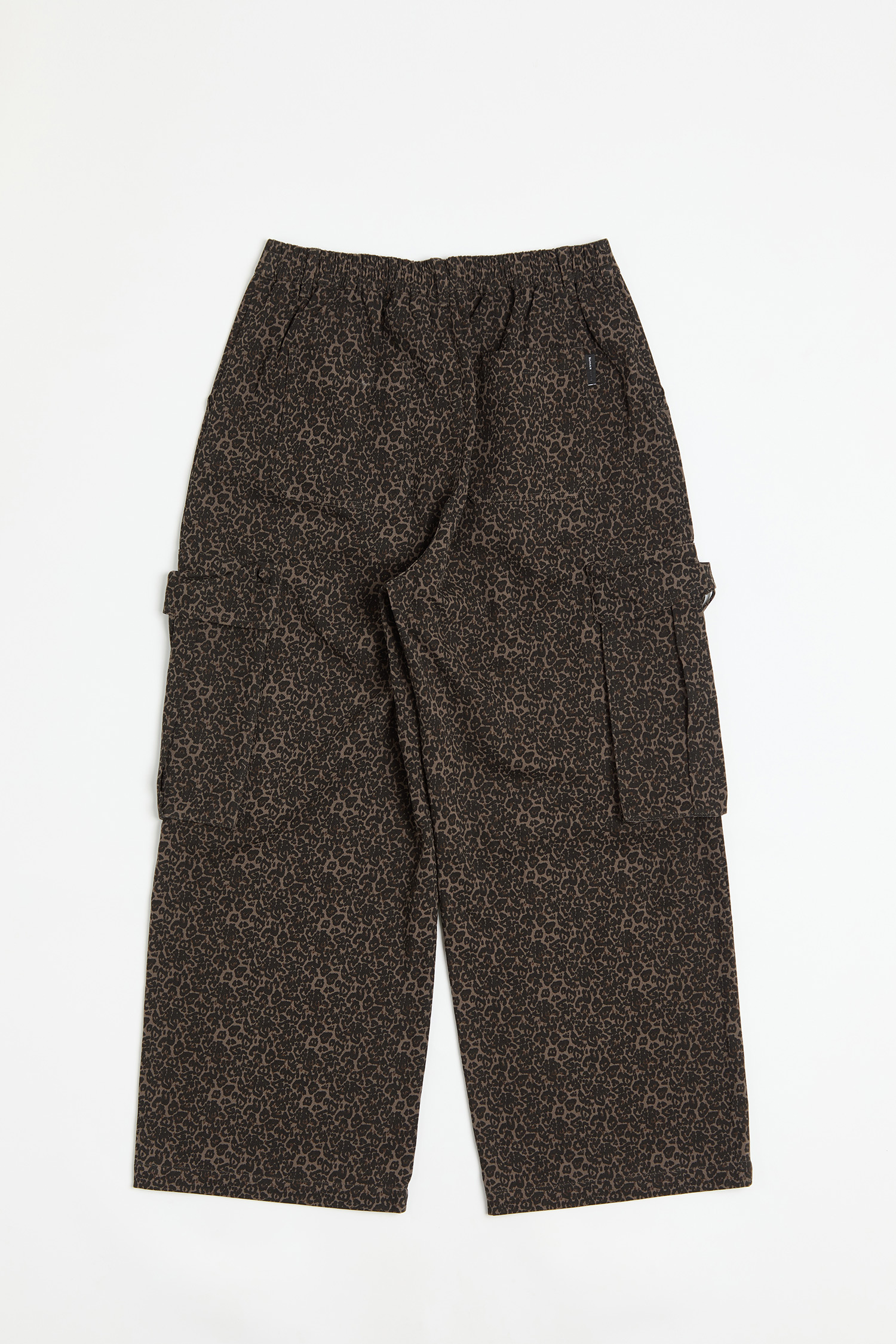 豹紋水洗 工裝長褲(寬版)
