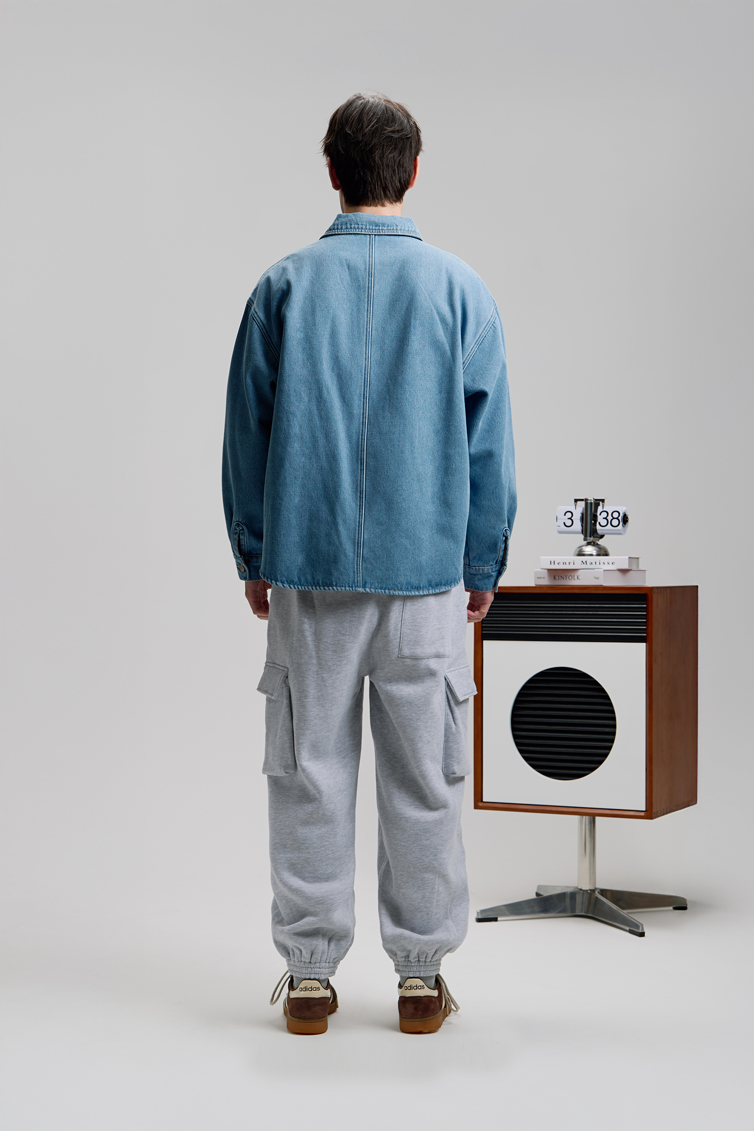 立體口袋 刷毛縮口長褲