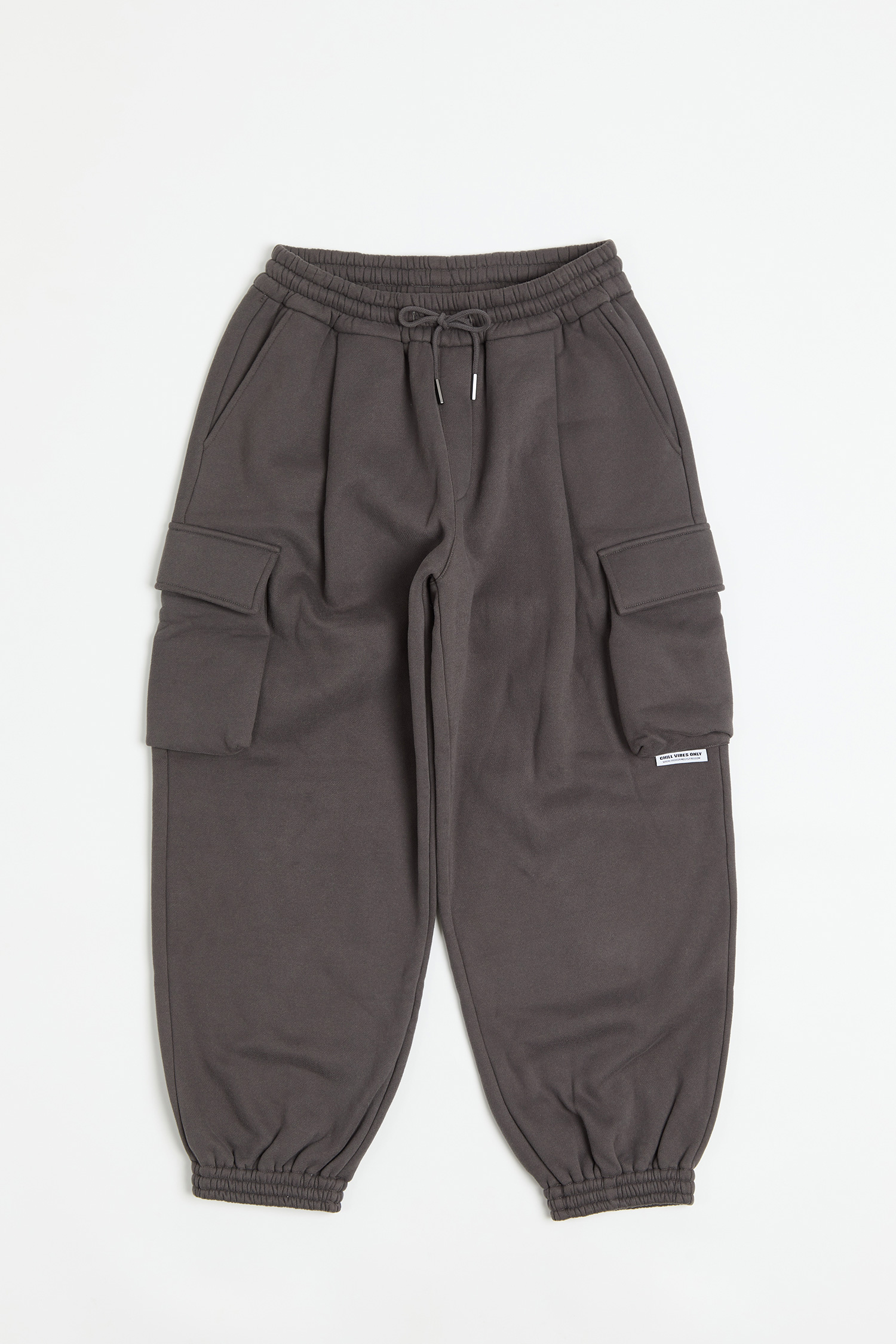 立體口袋 刷毛縮口長褲