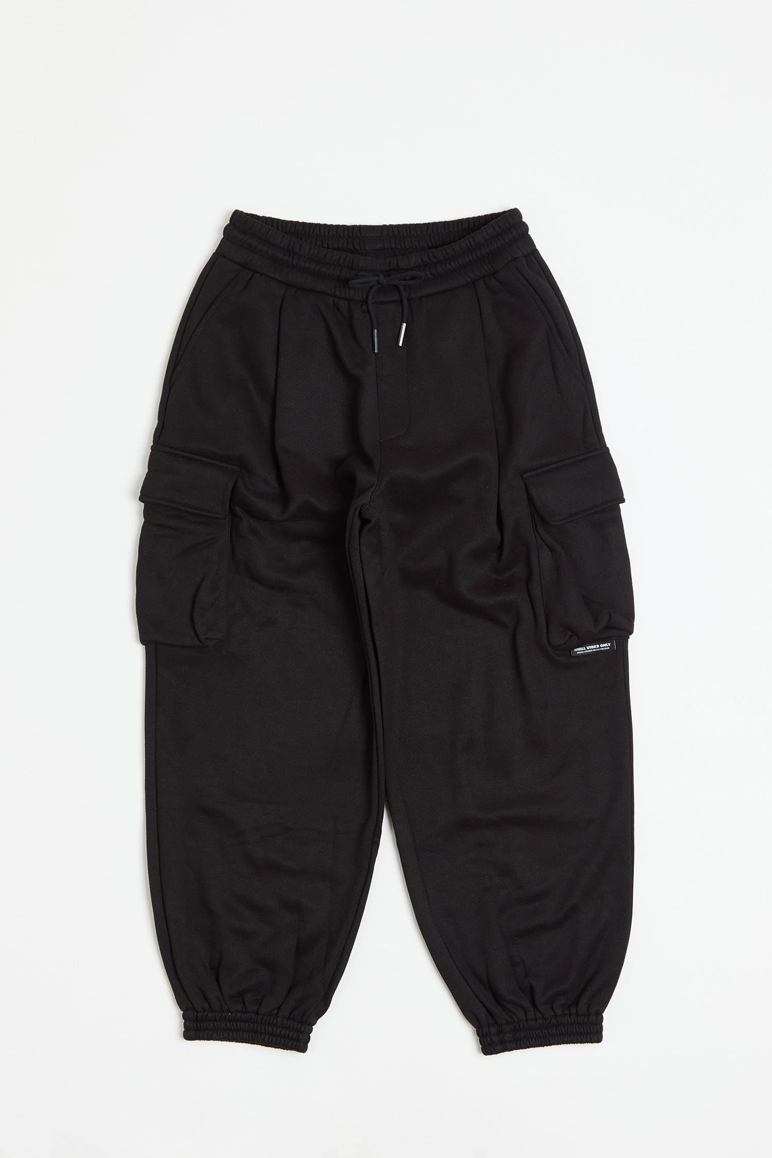 立體口袋 刷毛縮口長褲