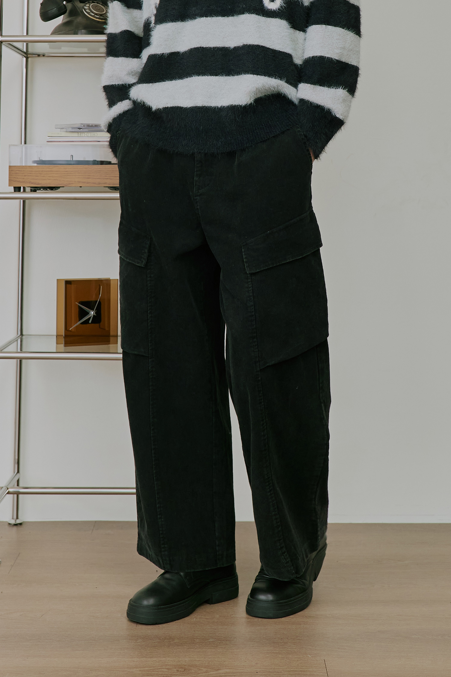 仿舊燈心絨 工裝長褲