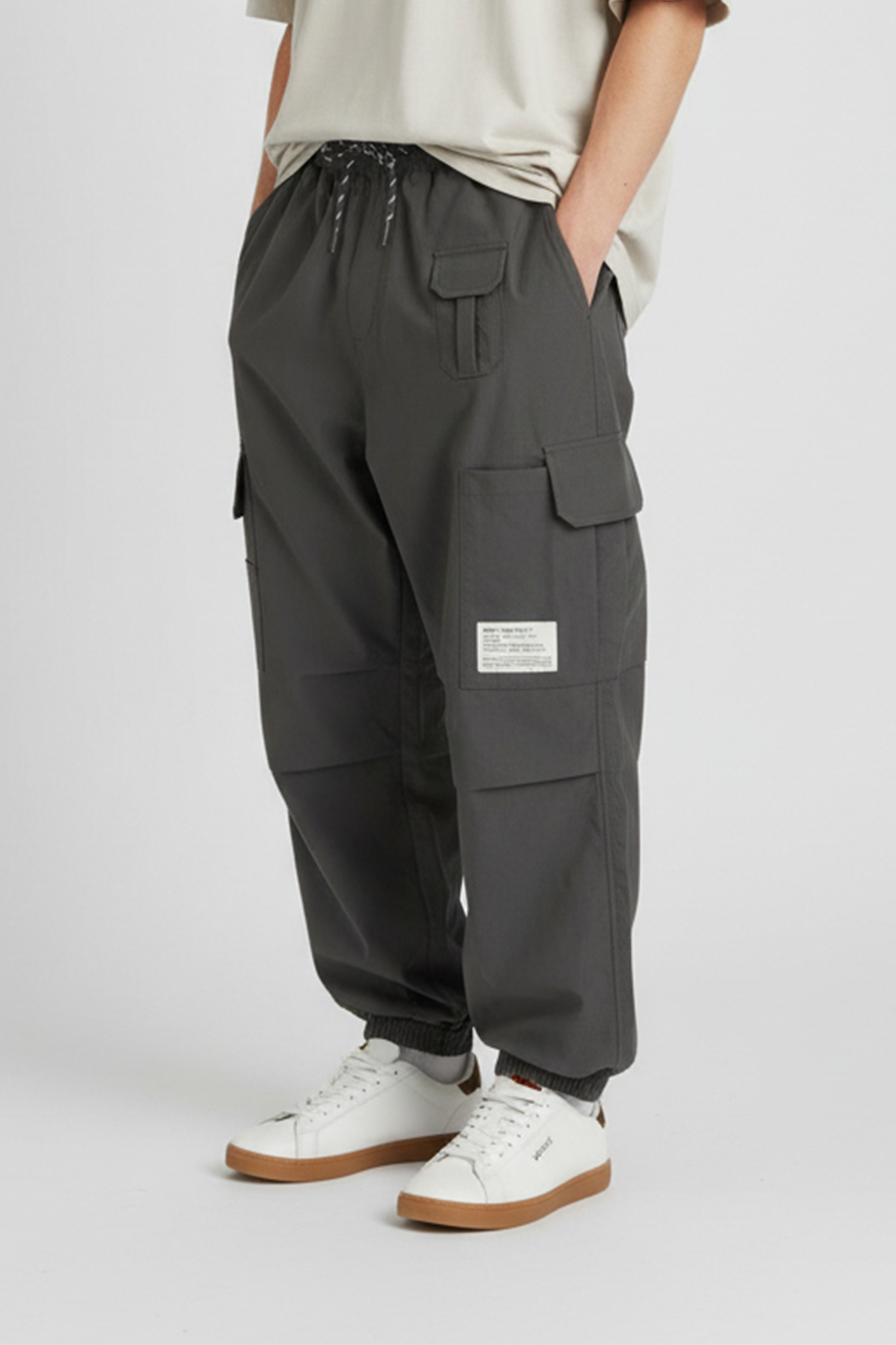 日常機能 彈力縮口長褲