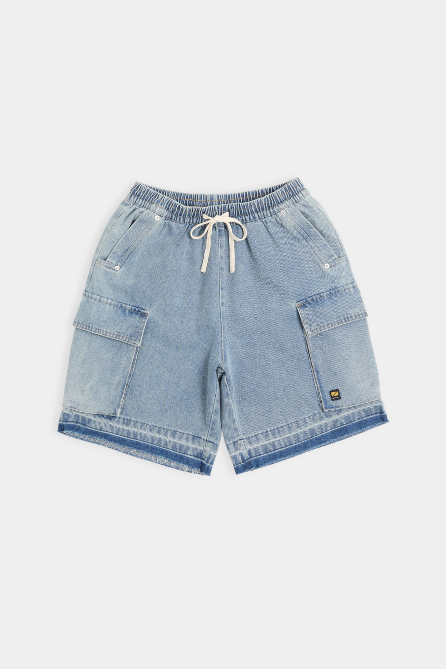 復古水洗牛仔短褲(寬版)