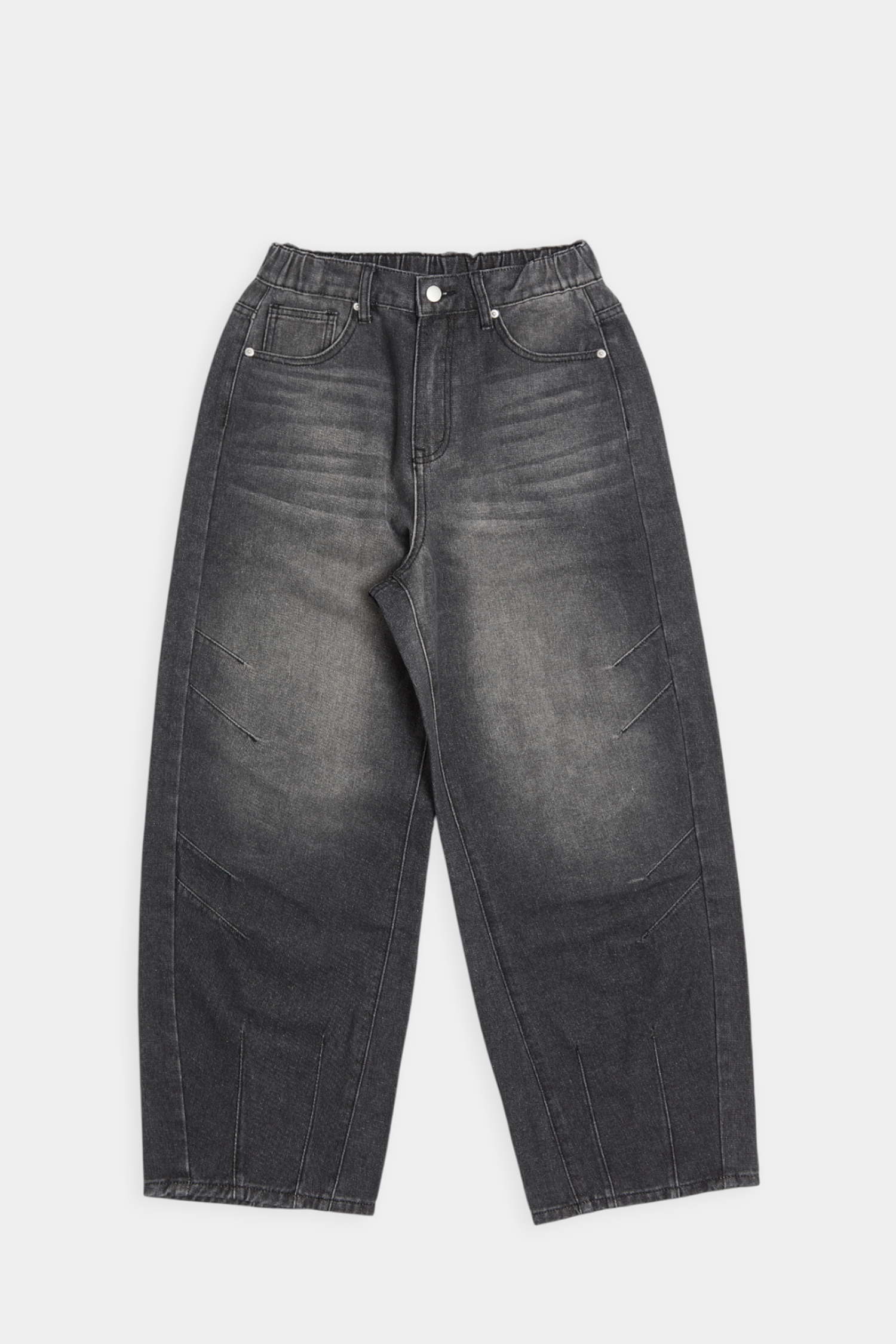 水洗貓鬚 Barrel Leg 錐形牛仔褲