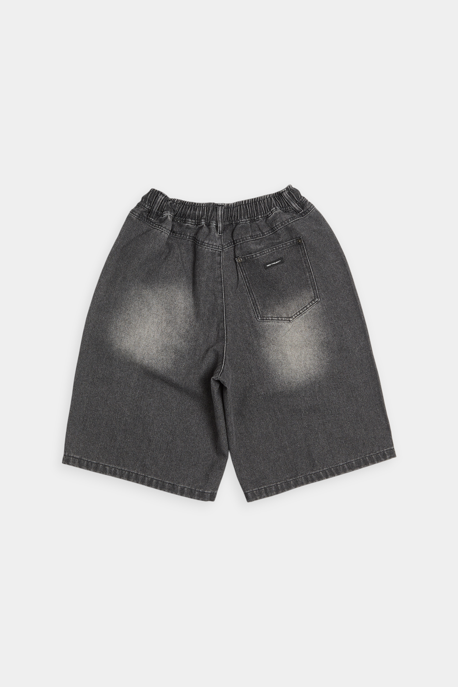 基礎打褶 水洗牛仔短褲