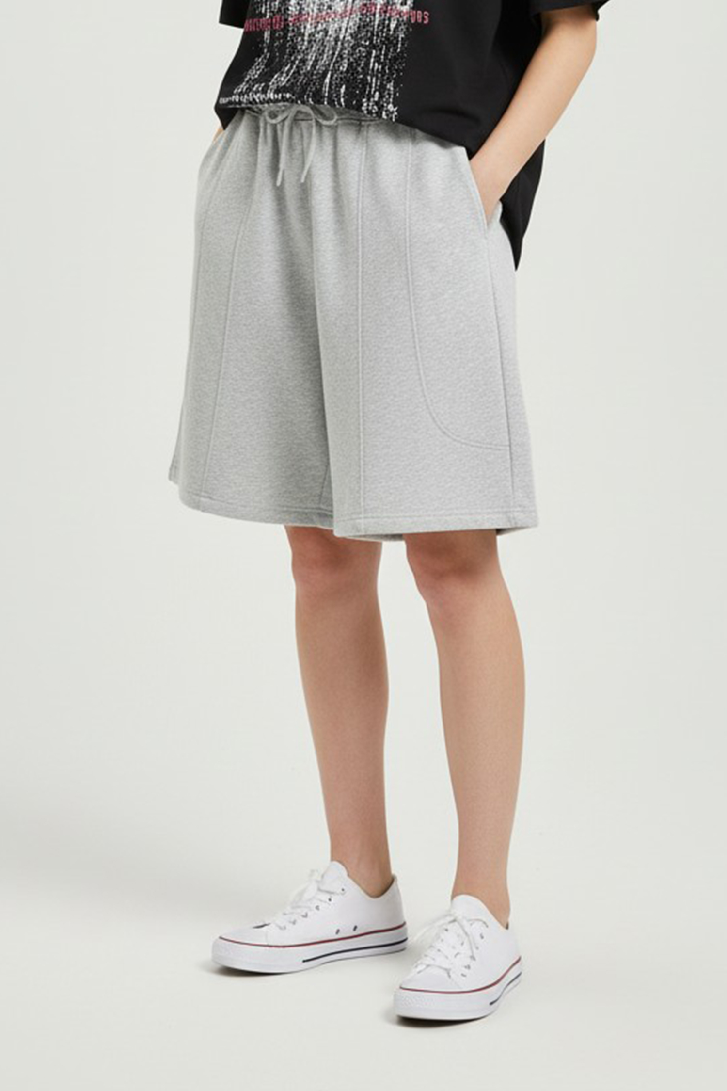 切線基礎棉短褲(寬版)