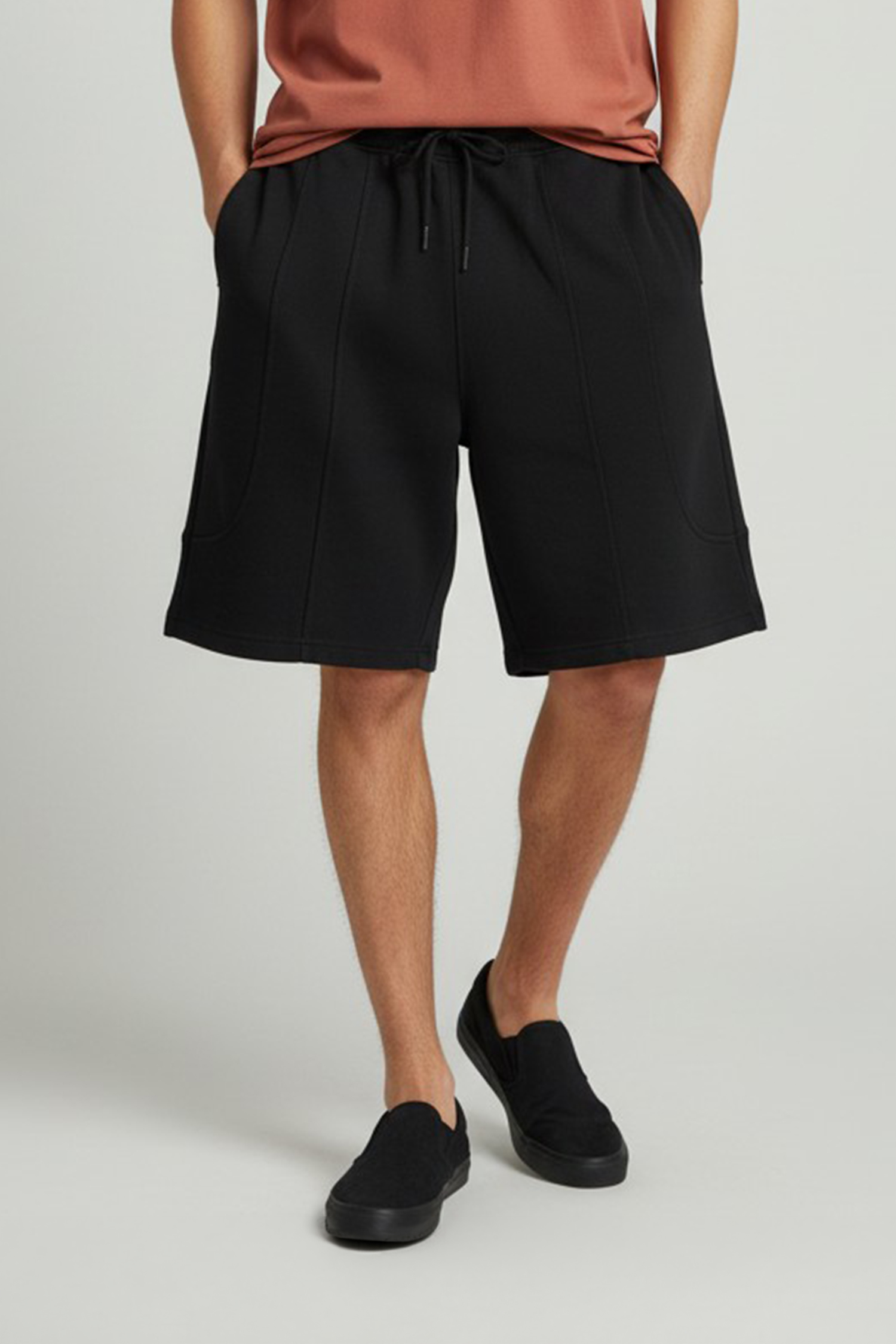 切線基礎棉短褲(寬版)