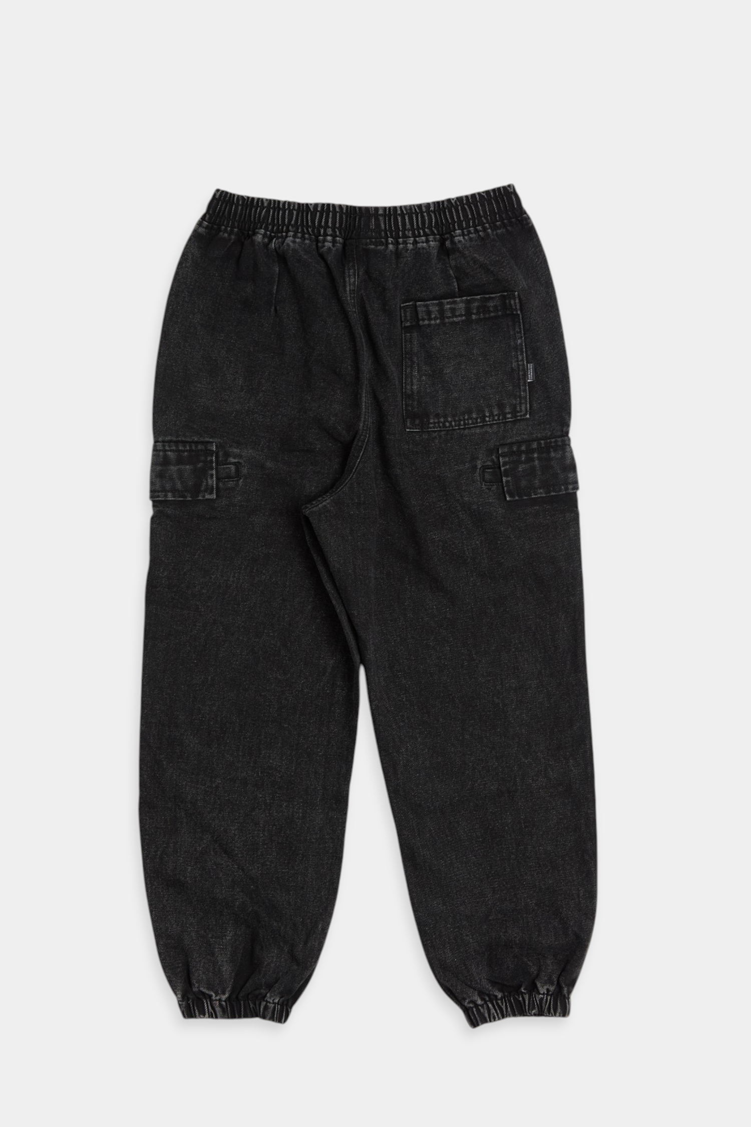 重工水洗 牛仔縮口長褲