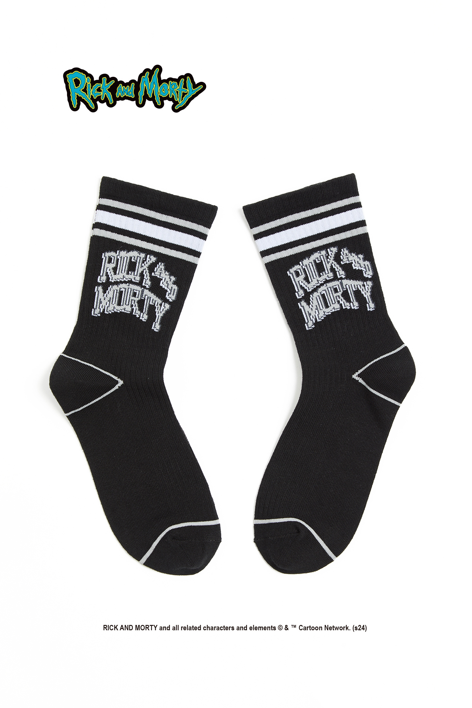 Rick and Morty 復古緹花中筒襪