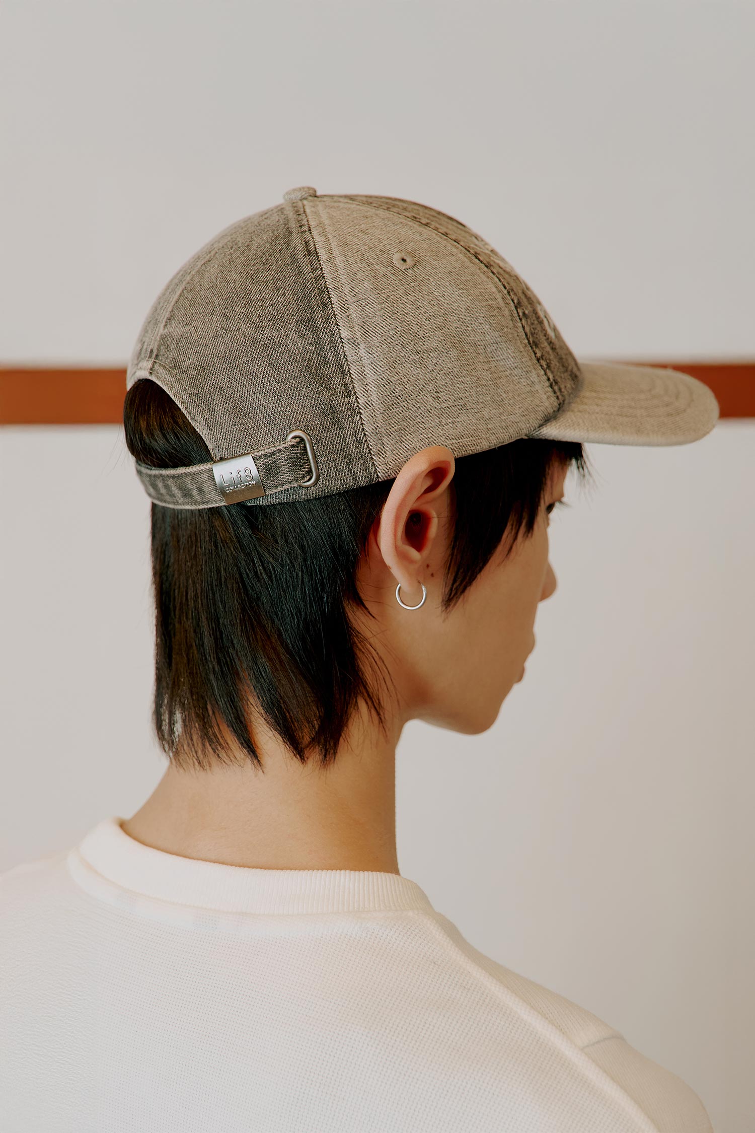 水洗牛仔 配色拼接 棒球帽