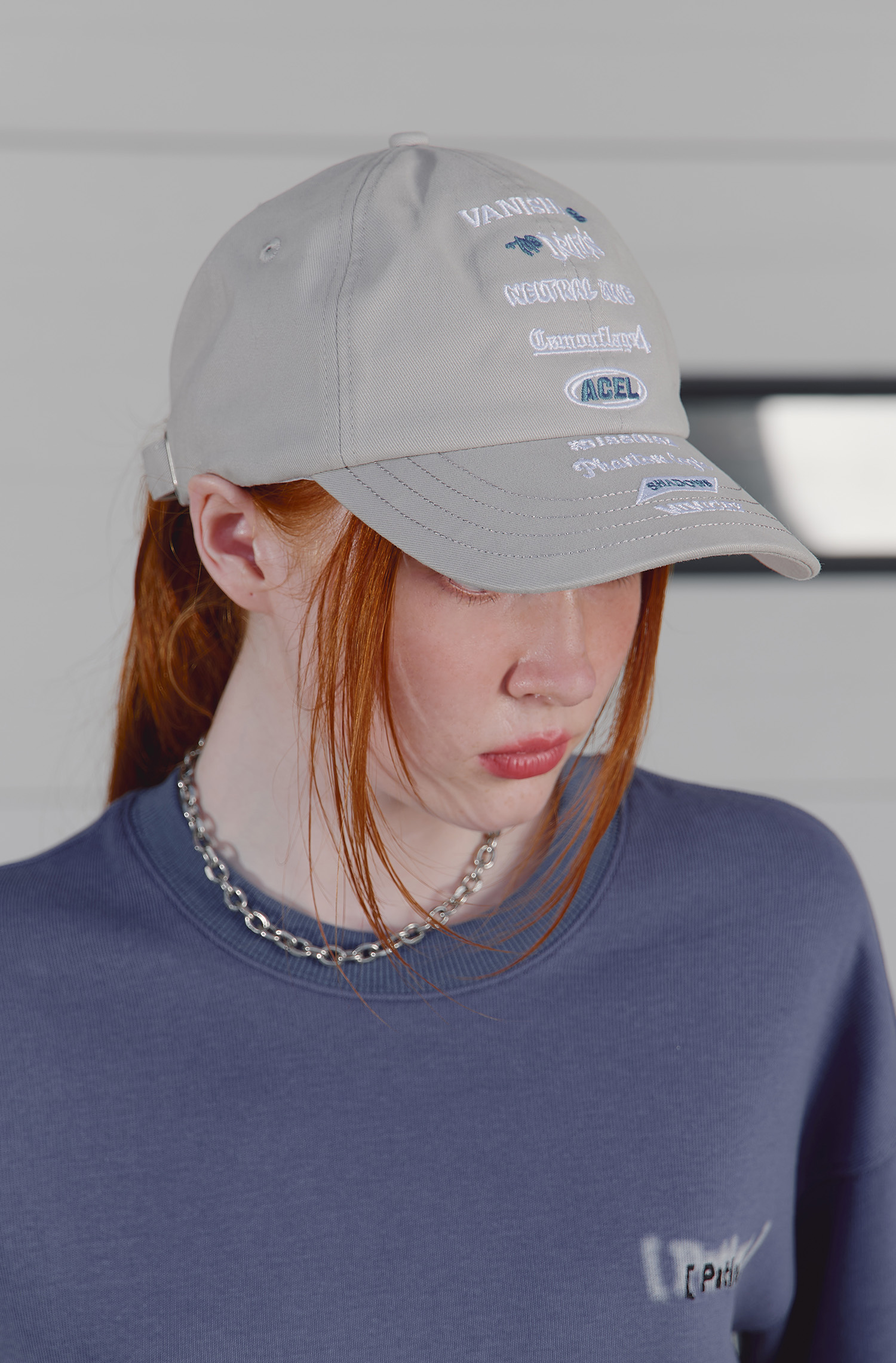 多字電繡 細斜紋 休閒棒球帽